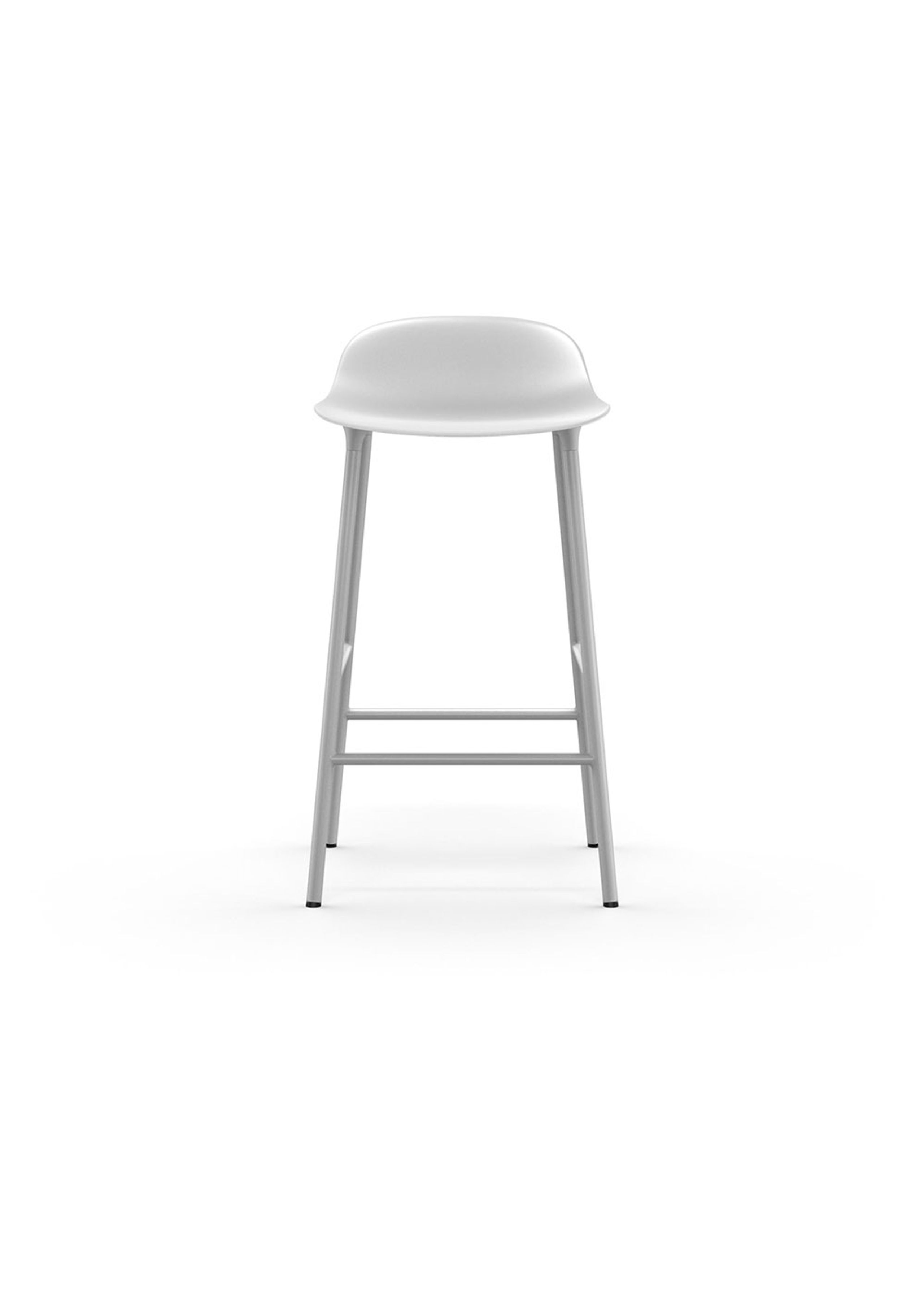Normann Copenhagen - Barová stolička - Form Barstool 65 cm Steel - White / Steel