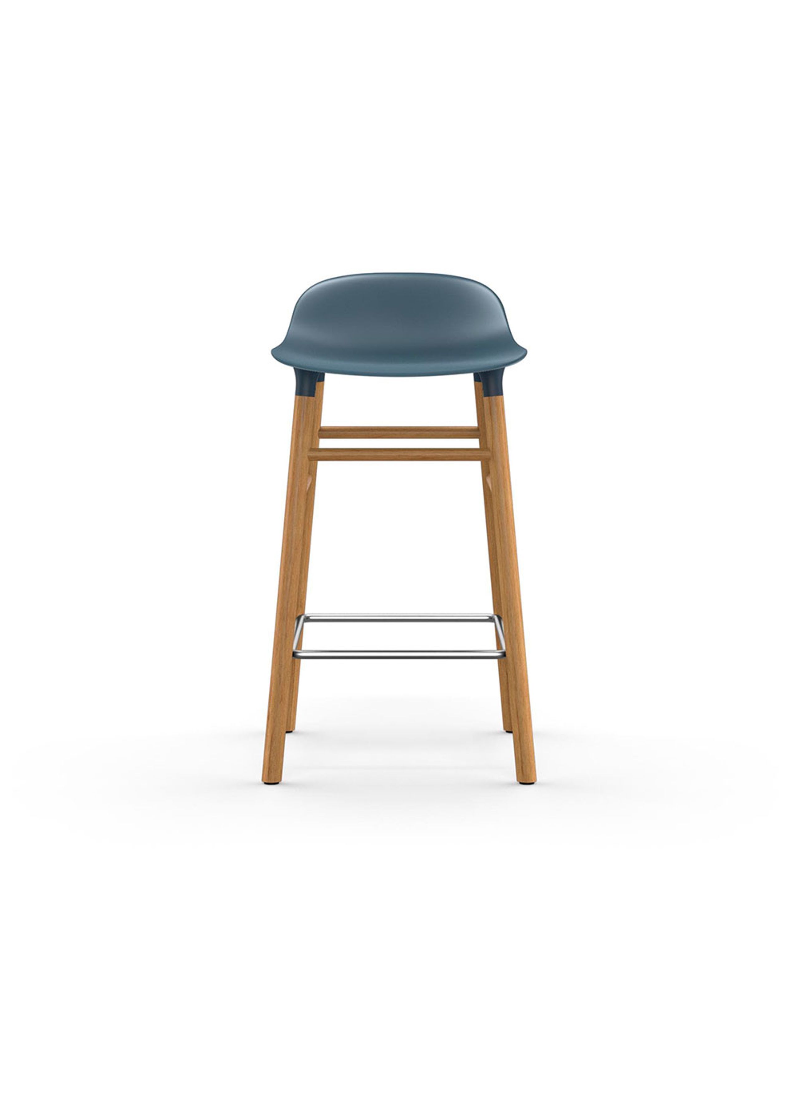 Normann Copenhagen - Banco de bar - Form Barstool 65 cm Wood - Blue / Oak