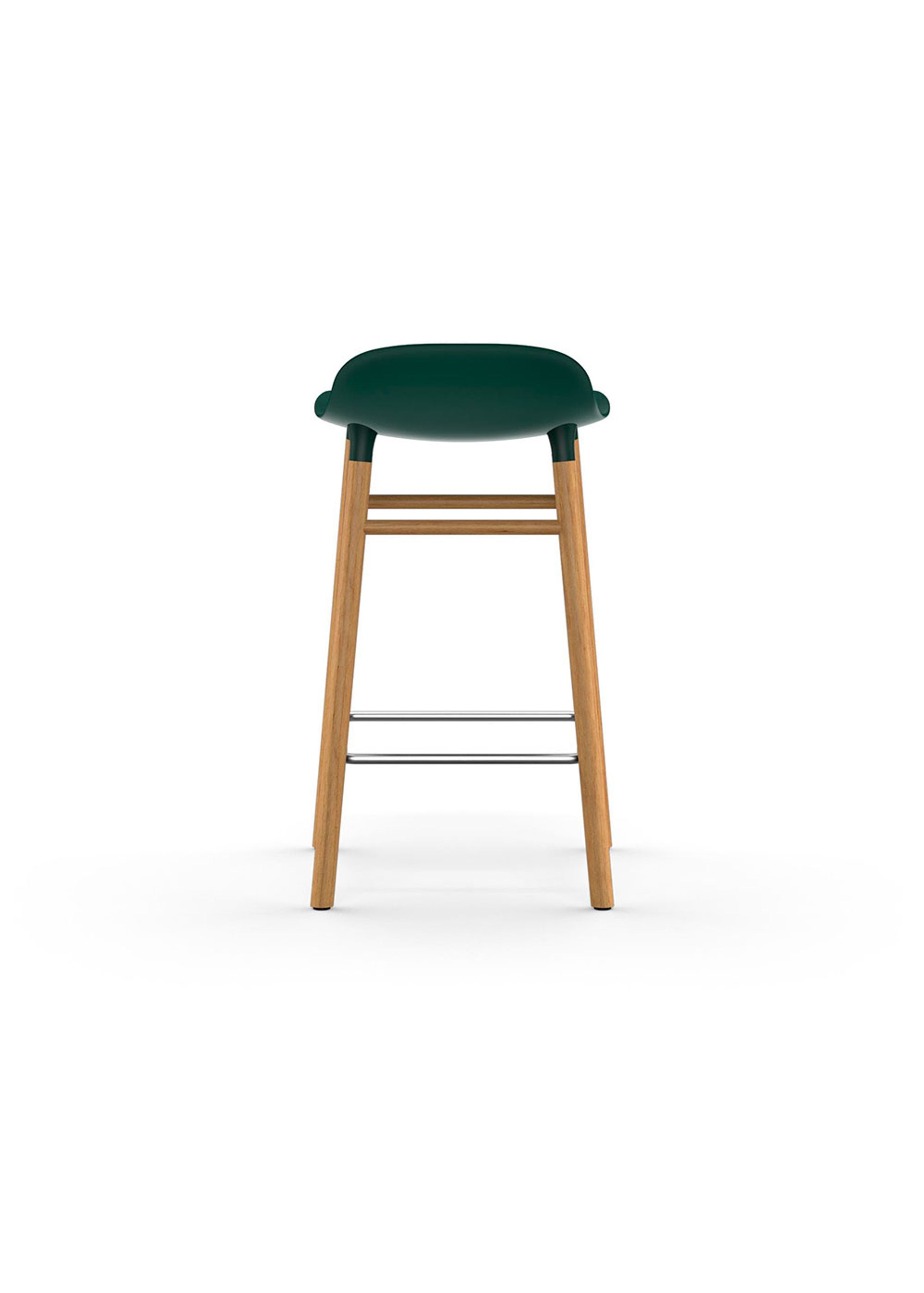 Normann Copenhagen - Bar stool - Form Barstool 65 cm Wood - Green / Oak