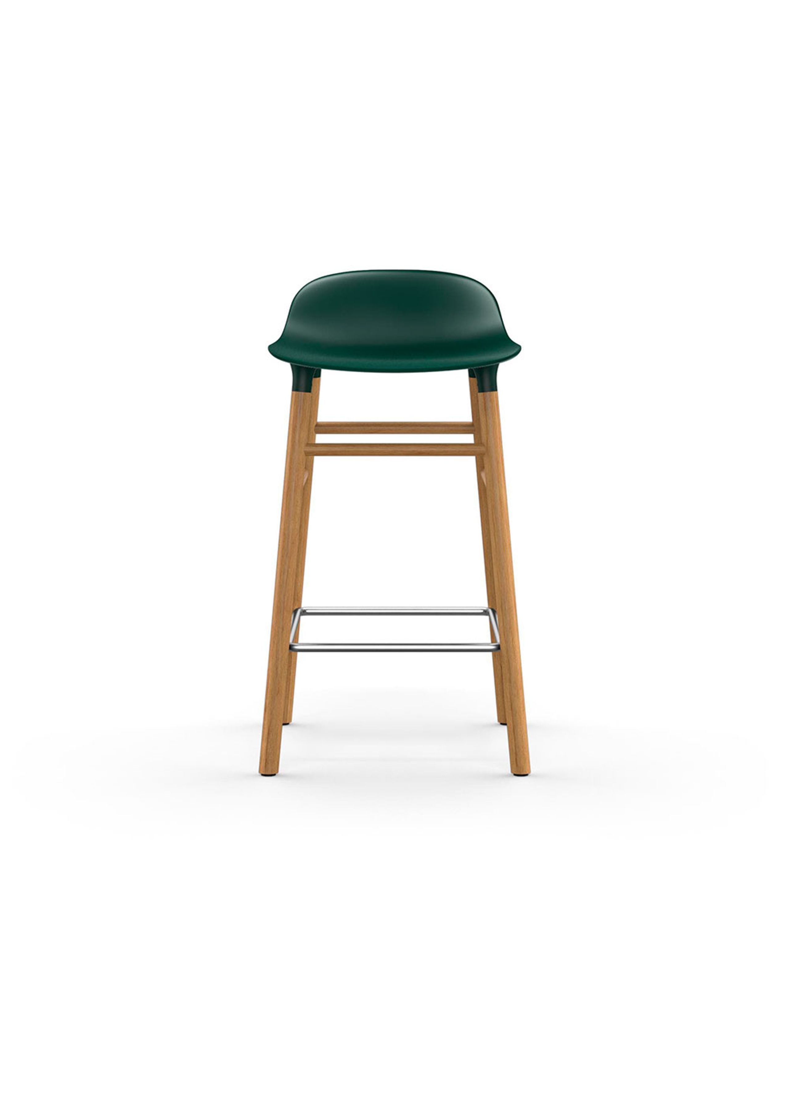Normann Copenhagen - Bar stool - Form Barstool 65 cm Wood - Green / Oak