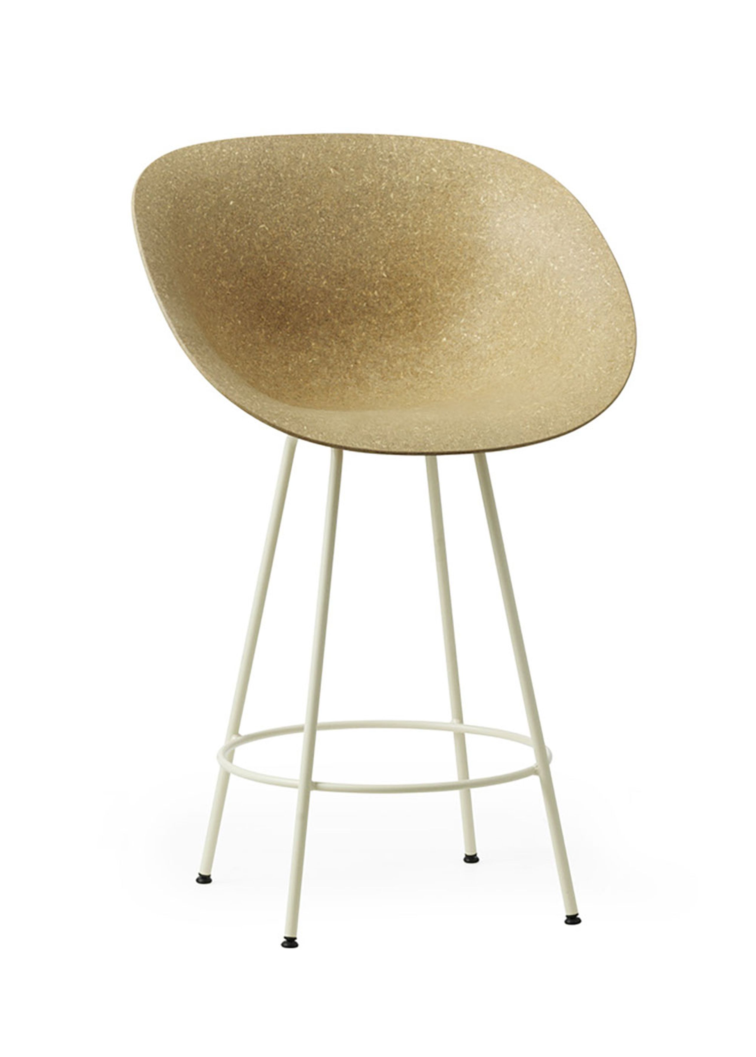 Normann Copenhagen - Bar stool - Mat Bar Armchair 65 cm Steel - Hemp / Cream Steel
