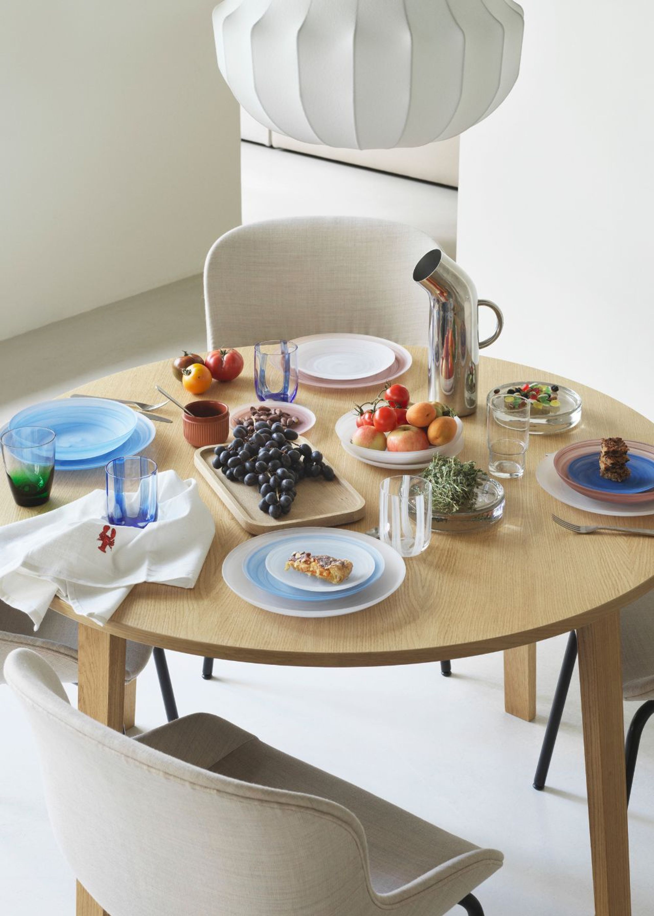 Normann Copenhagen - Glass - Striped Glasses - Blue Stripes