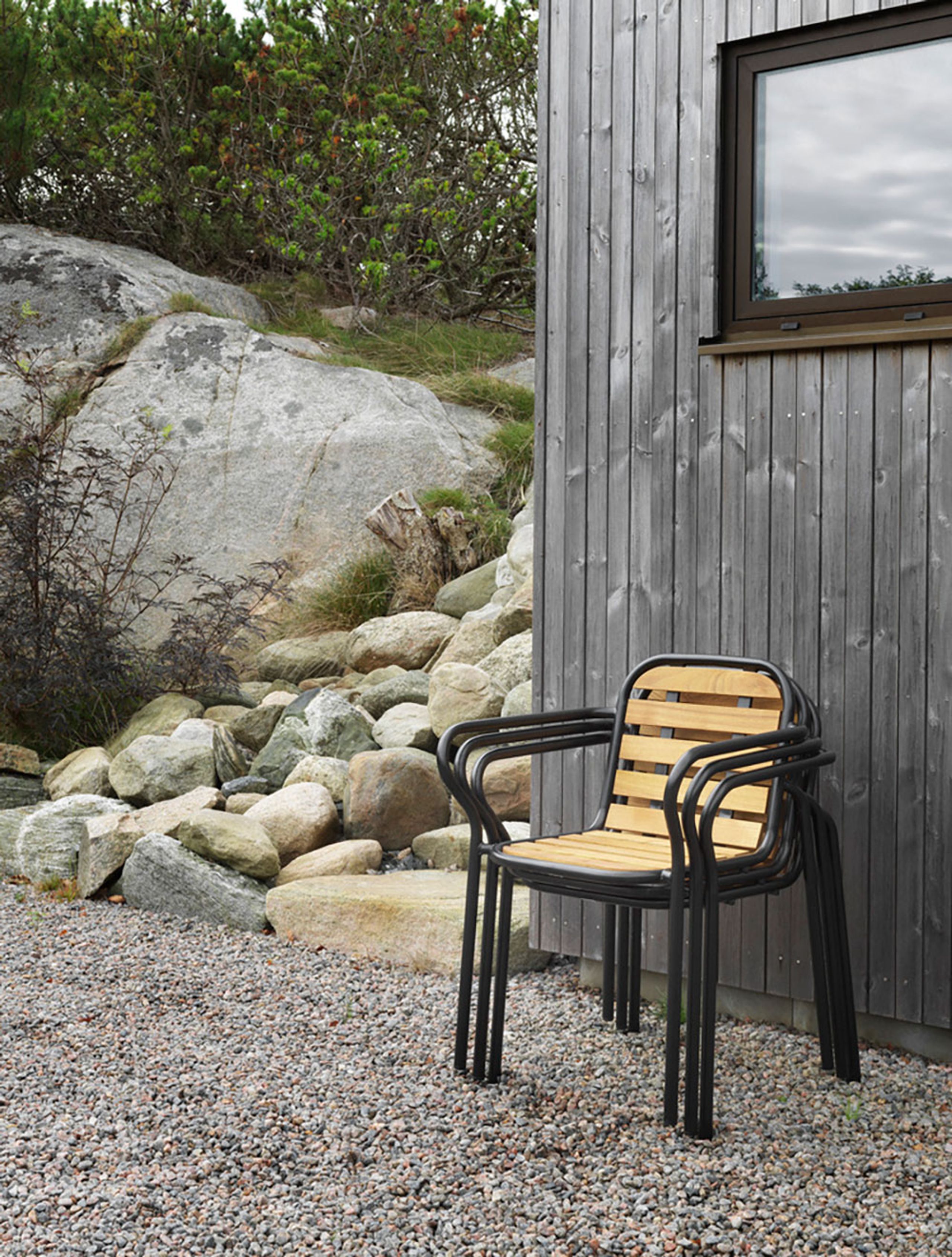 Normann Copenhagen - Chaise de jardin - Vig Armchair Robinia - Grey