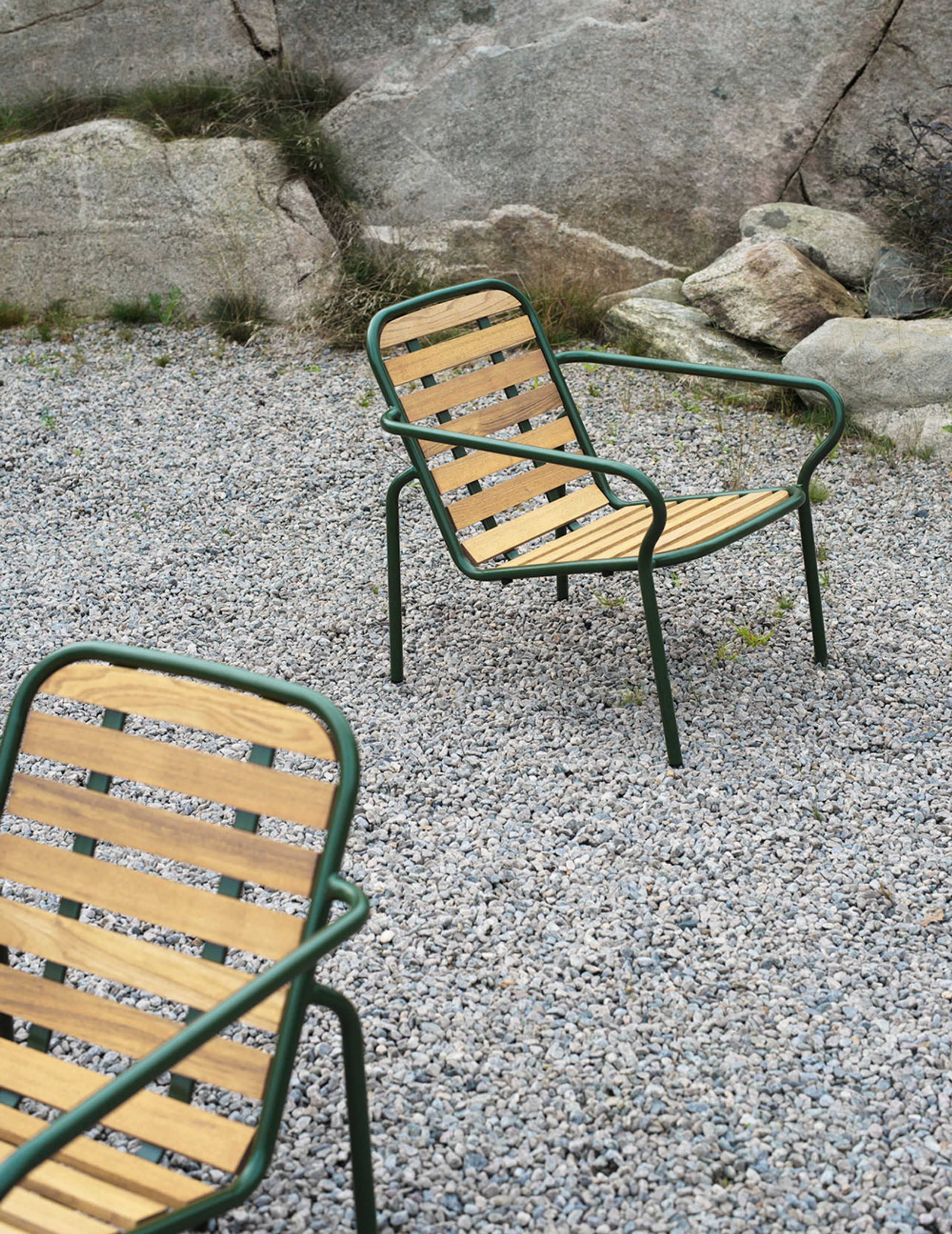 Normann Copenhagen - Gartenstuhl - Vig Lounge Chair Robinia - Grey