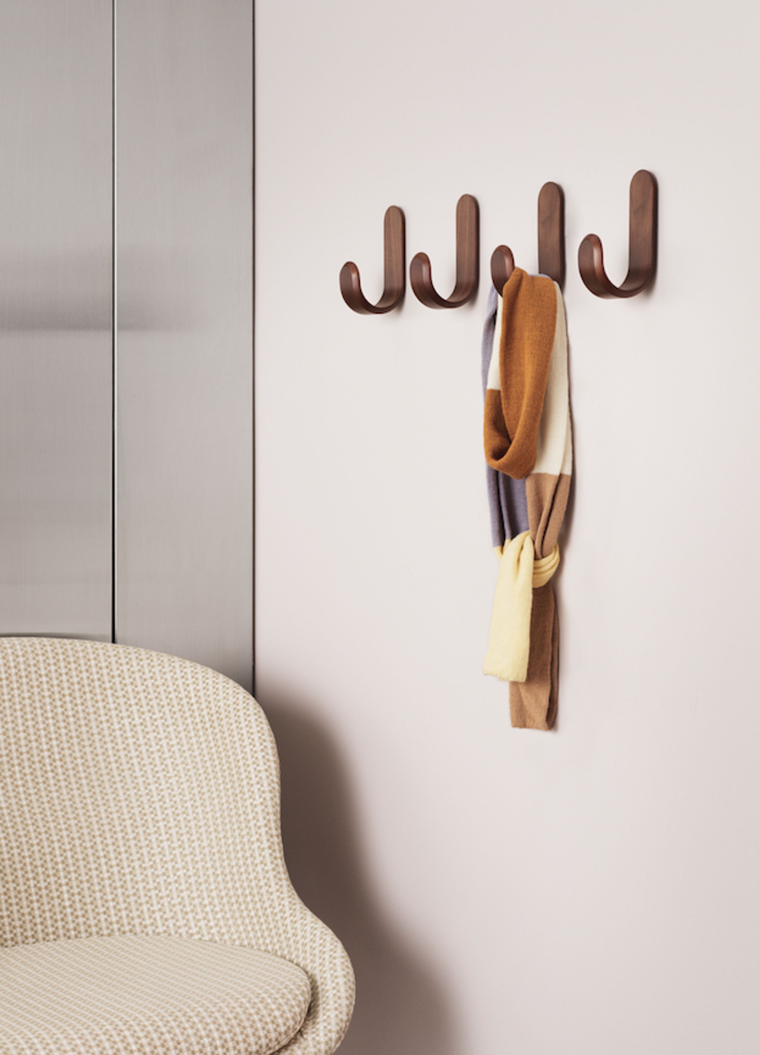 Normann Copenhagen - Hooks - Curve Hook - Walnut