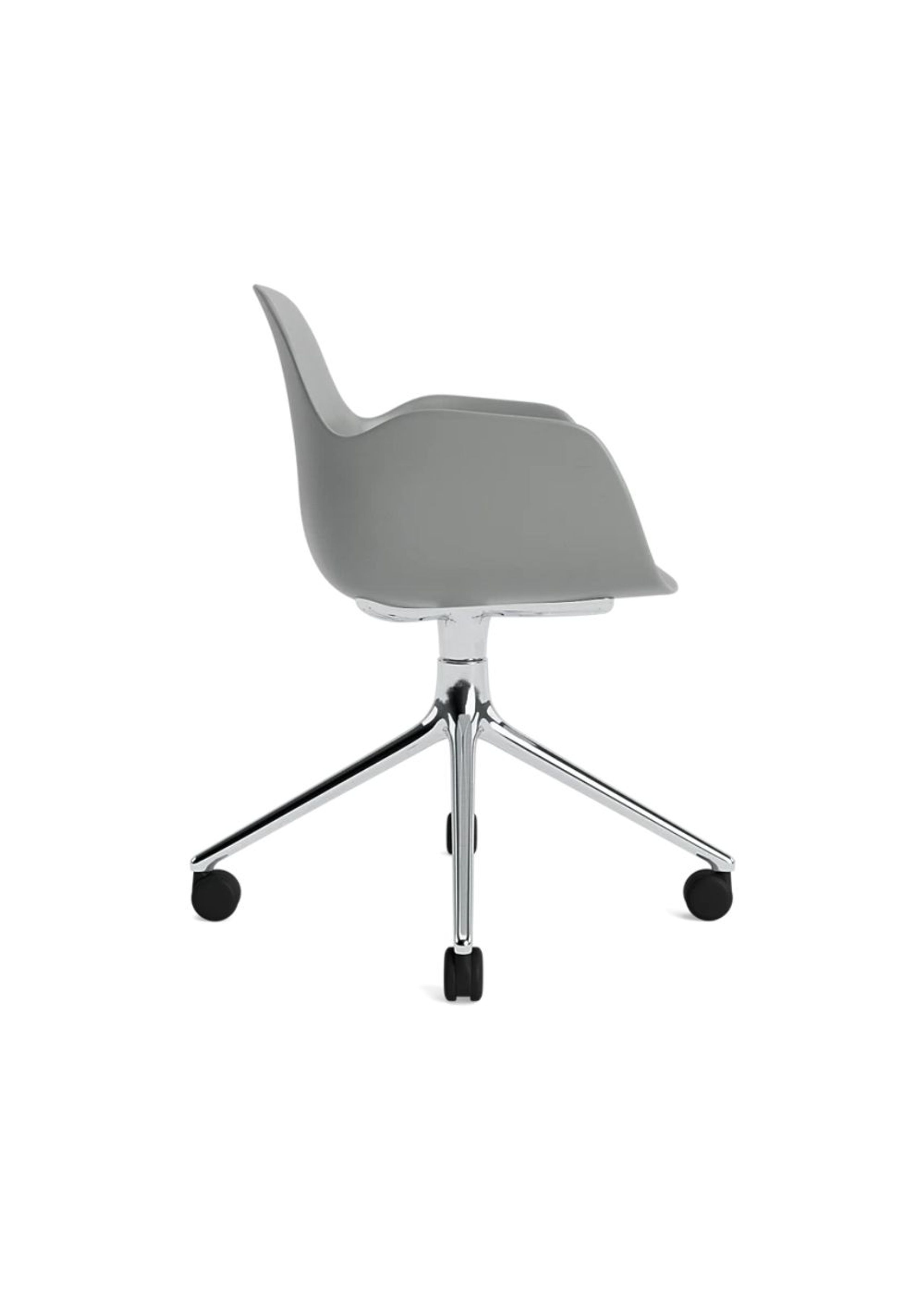 Normann Copenhagen - Office Chair - Form Armchair Swivel 4W Alu - Grey / Aluminum