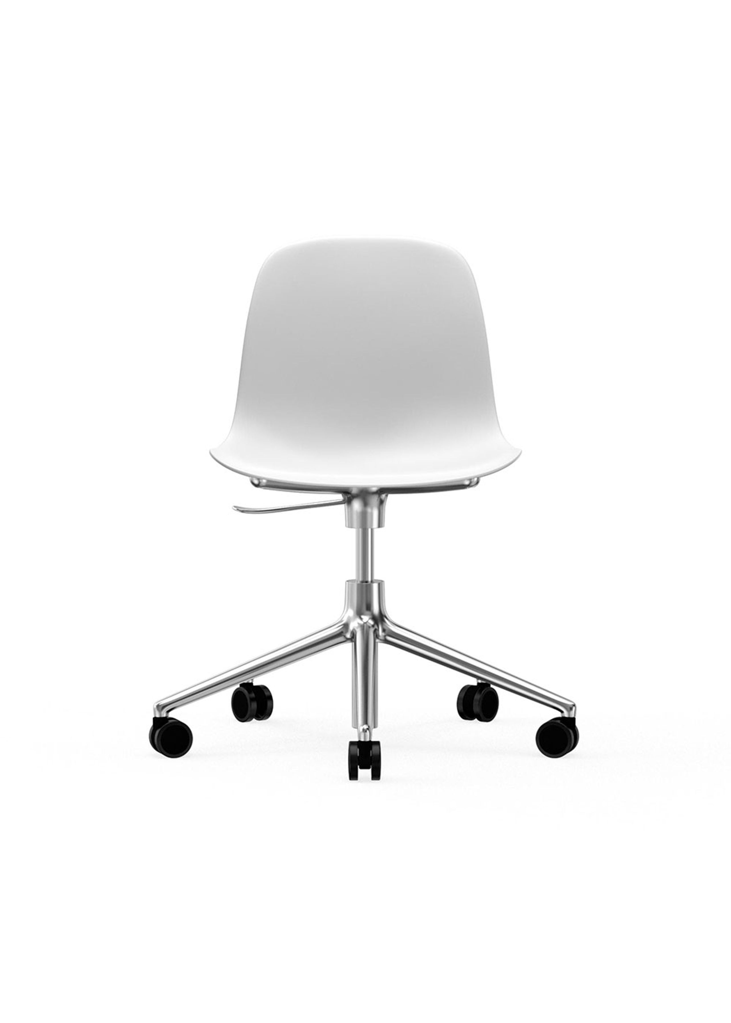 Normann Copenhagen - Kontorstol - Form Chair Swivel 5W Gas Lift Alu - Aluminium / White