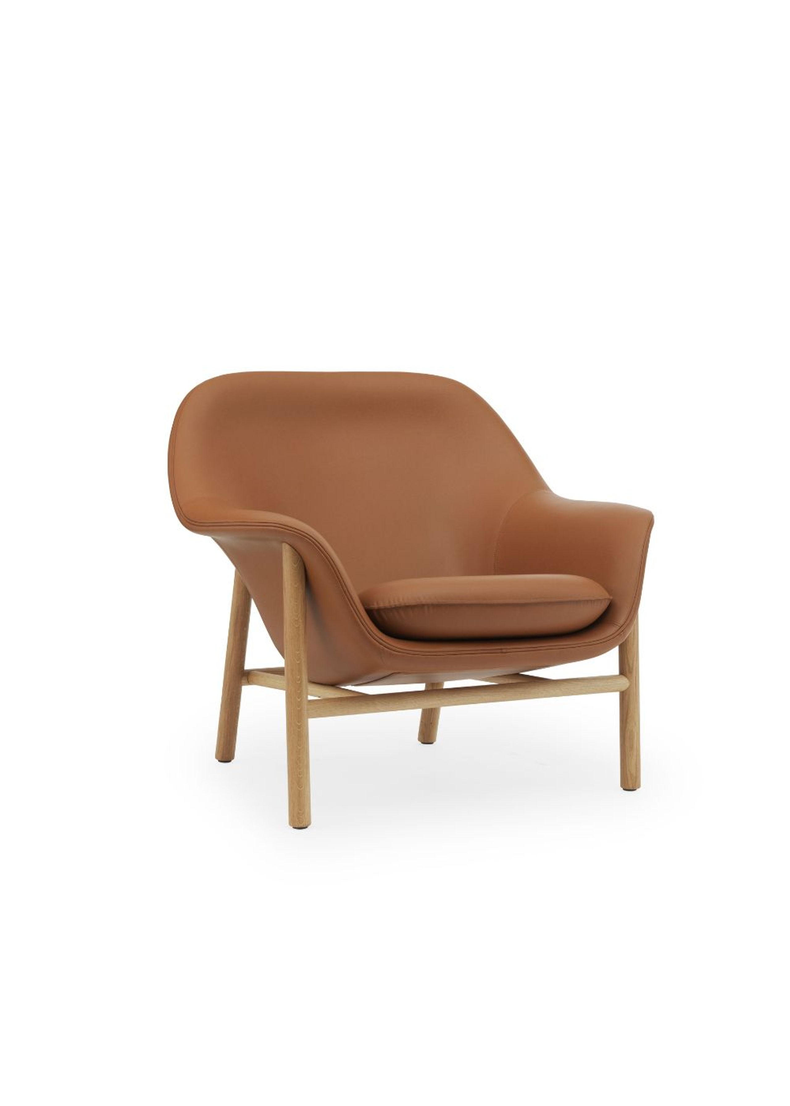 Normann Copenhagen - Lænestol - Drape Chair Low - Ultra Leather / Oak