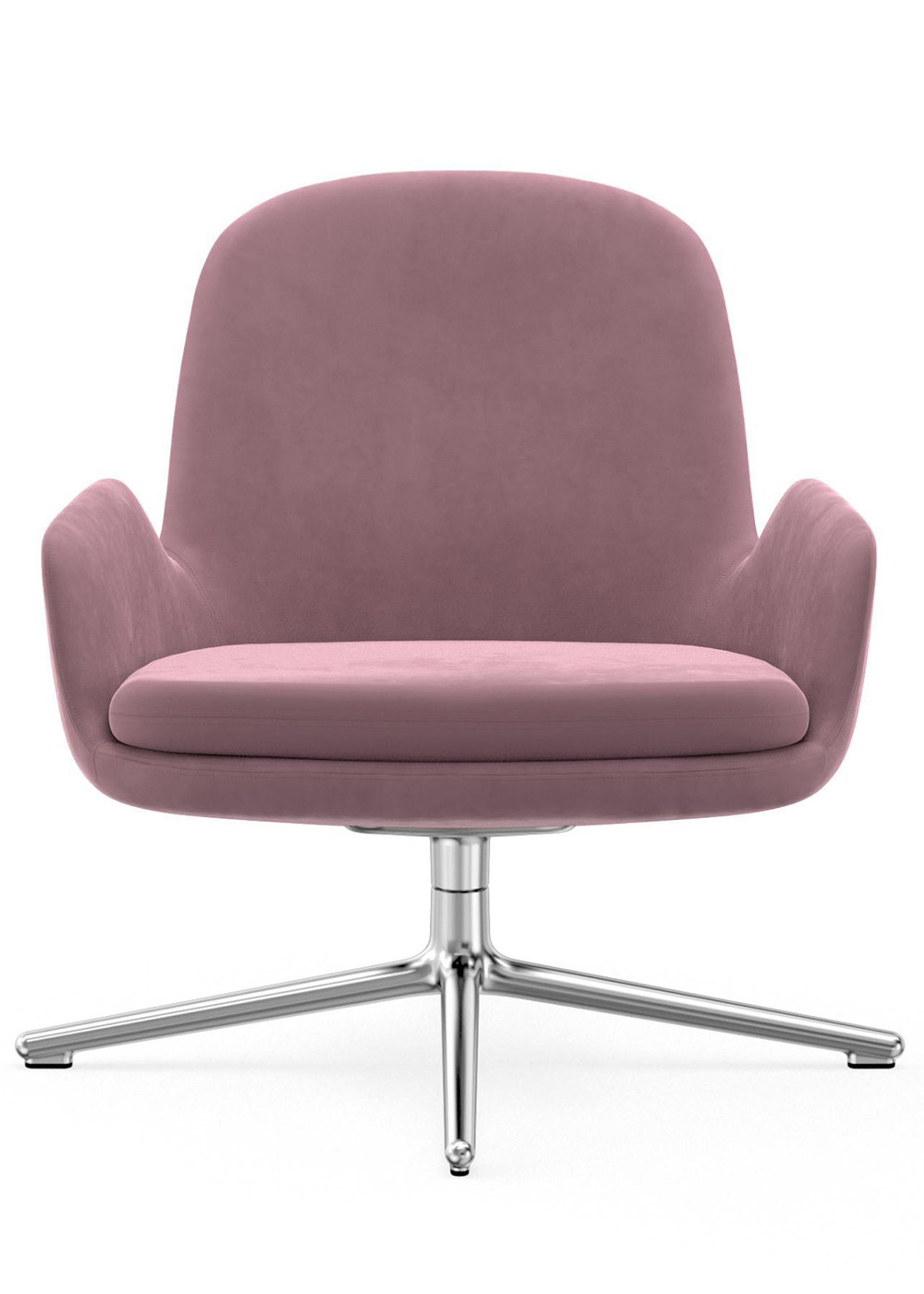 Normann Copenhagen - Fauteuil - Era Lounge Chair Low Swivel - Alu Frame / Fabric: City Velvet