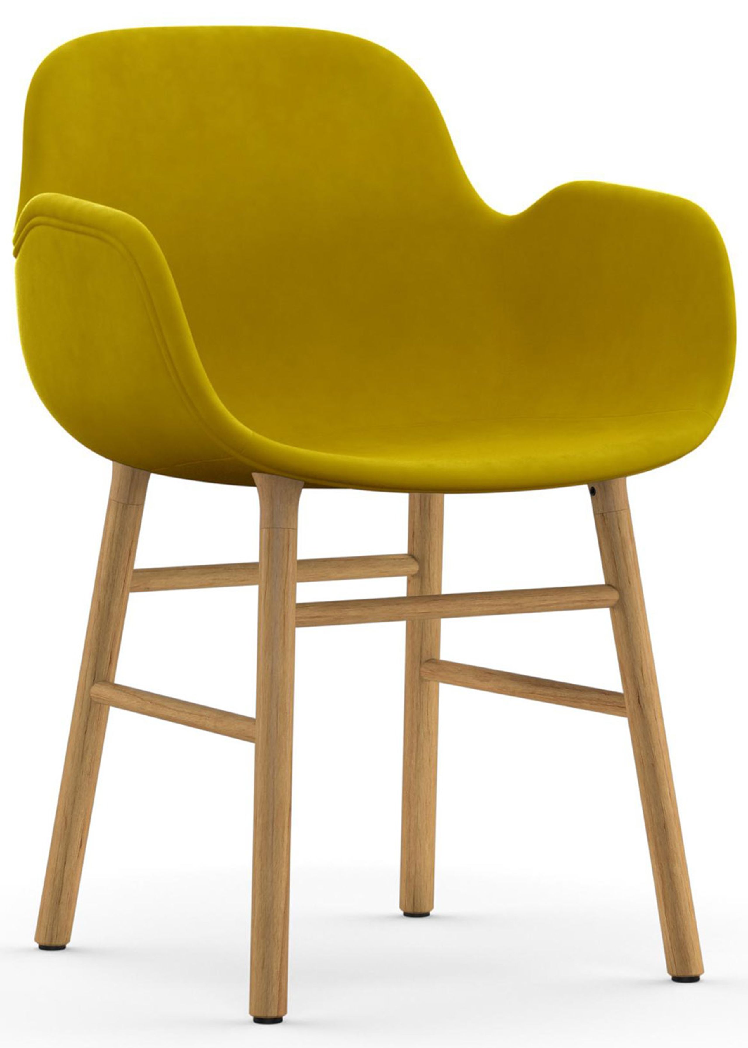 Normann Copenhagen - Armchair - Form Armchair - Full Upholstery Wood - Frame: Oak / Fabric: City Velvet vol. 2 43