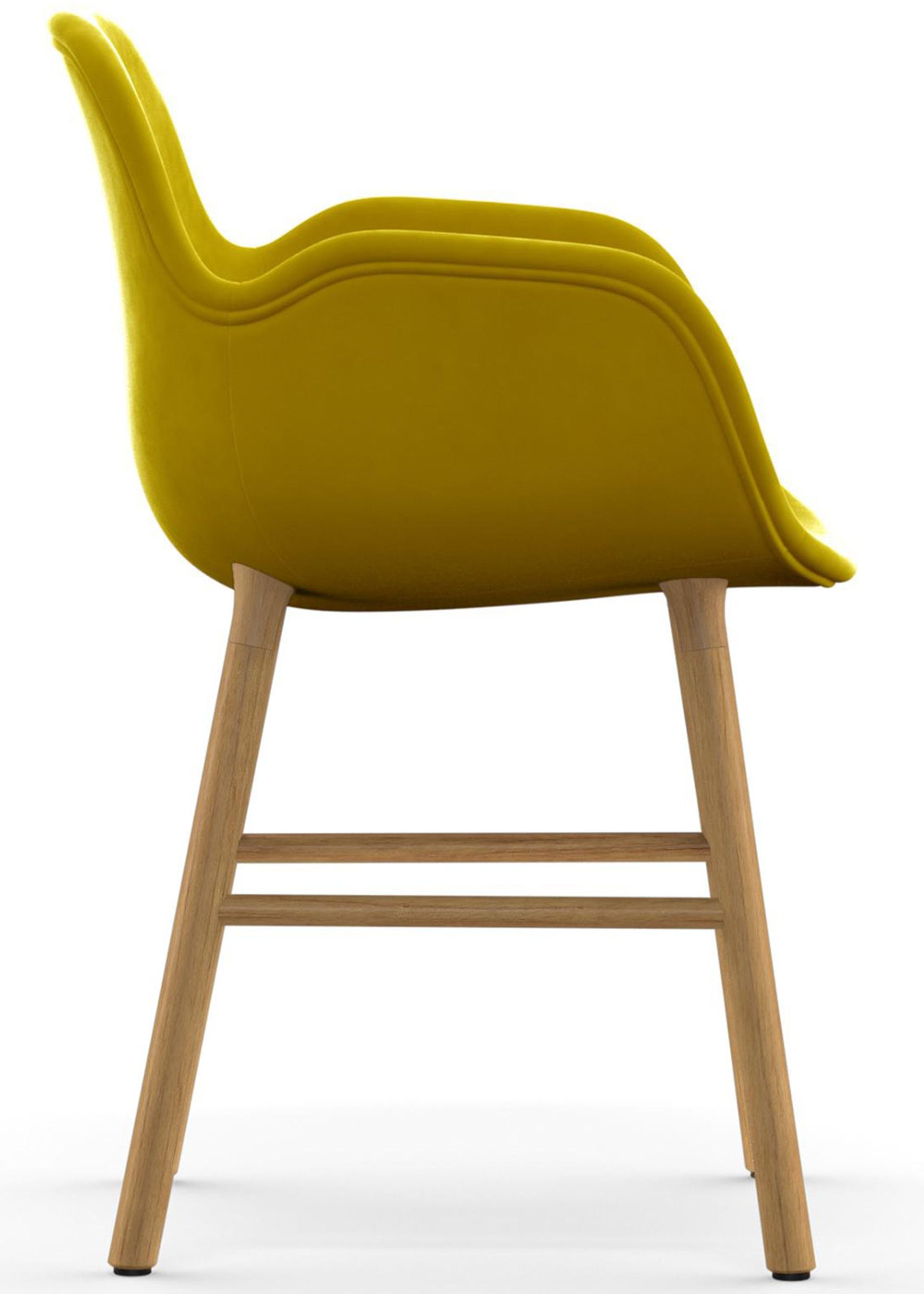 Normann Copenhagen - Armchair - Form Armchair - Full Upholstery Wood - Frame: Oak / Fabric: City Velvet vol. 2 43