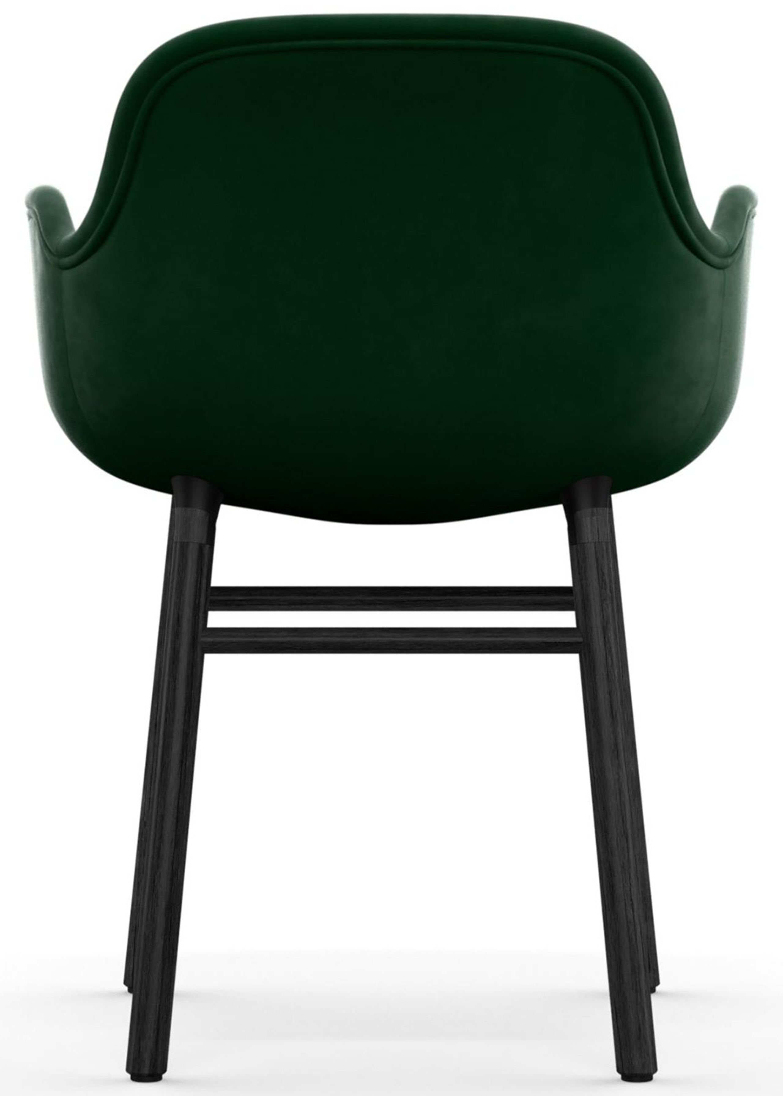 Normann Copenhagen - Fauteuil - Form Armchair - Full Upholstery Wood - Frame: Black Lacquered / Fabric: City Velvet vol. 2 35