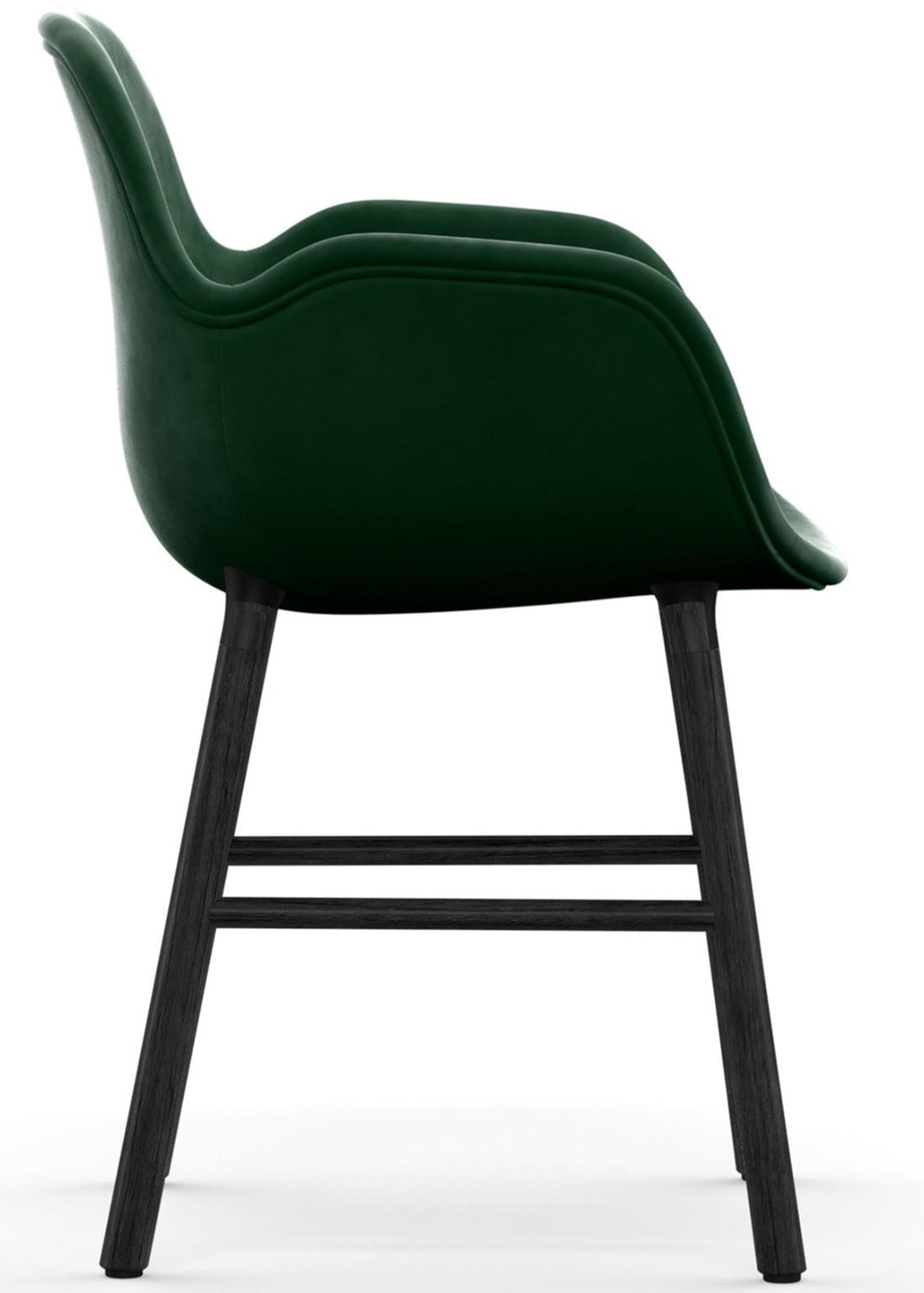 Normann Copenhagen - Fauteuil - Form Armchair - Full Upholstery Wood - Frame: Black Lacquered / Fabric: City Velvet vol. 2 35