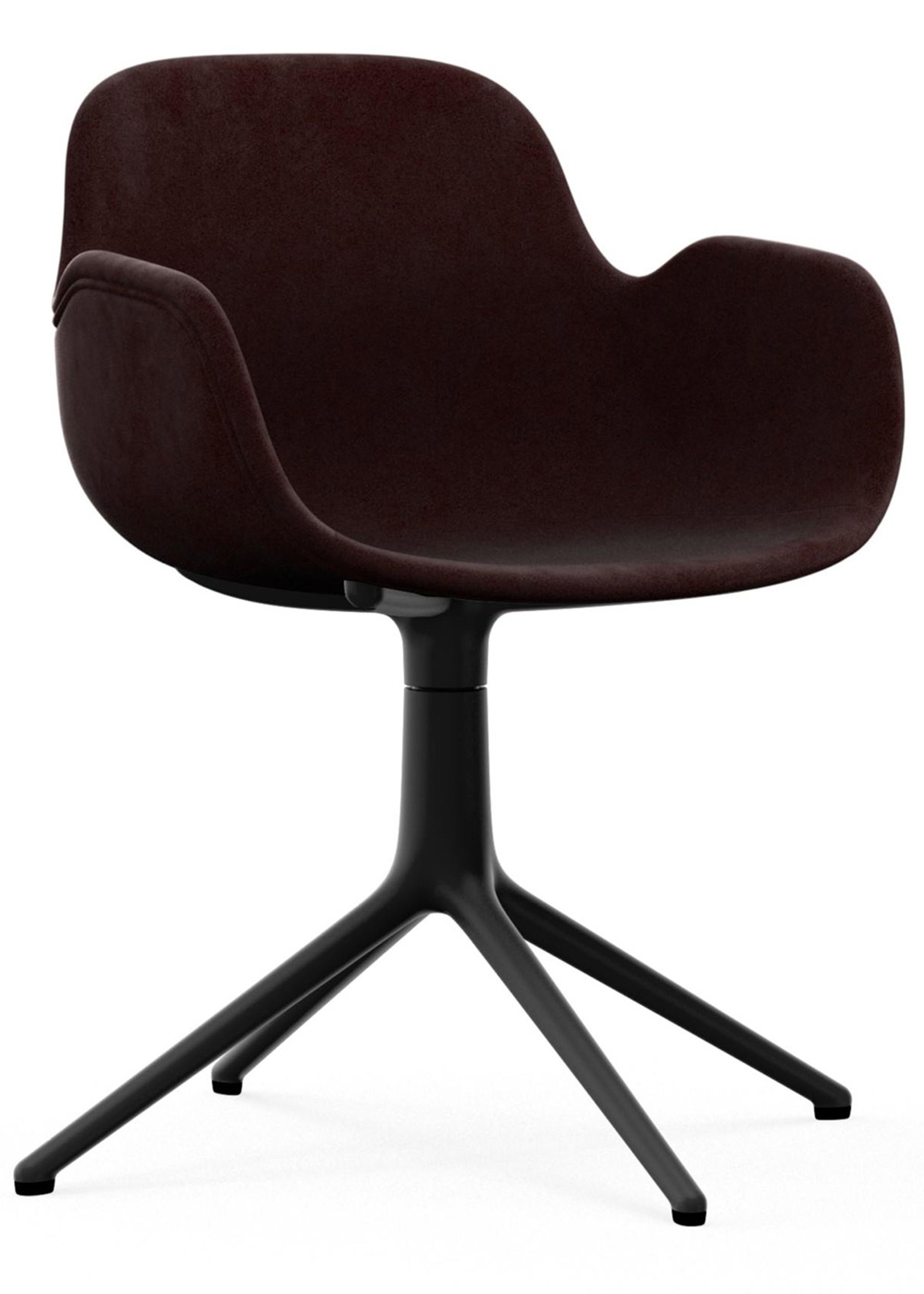 Normann Copenhagen - Fauteuil - Form Armchair - Swivel 4L Full Upholstery - Frame: Black Aluminium / Fabric: City Velvet vol. 2 22