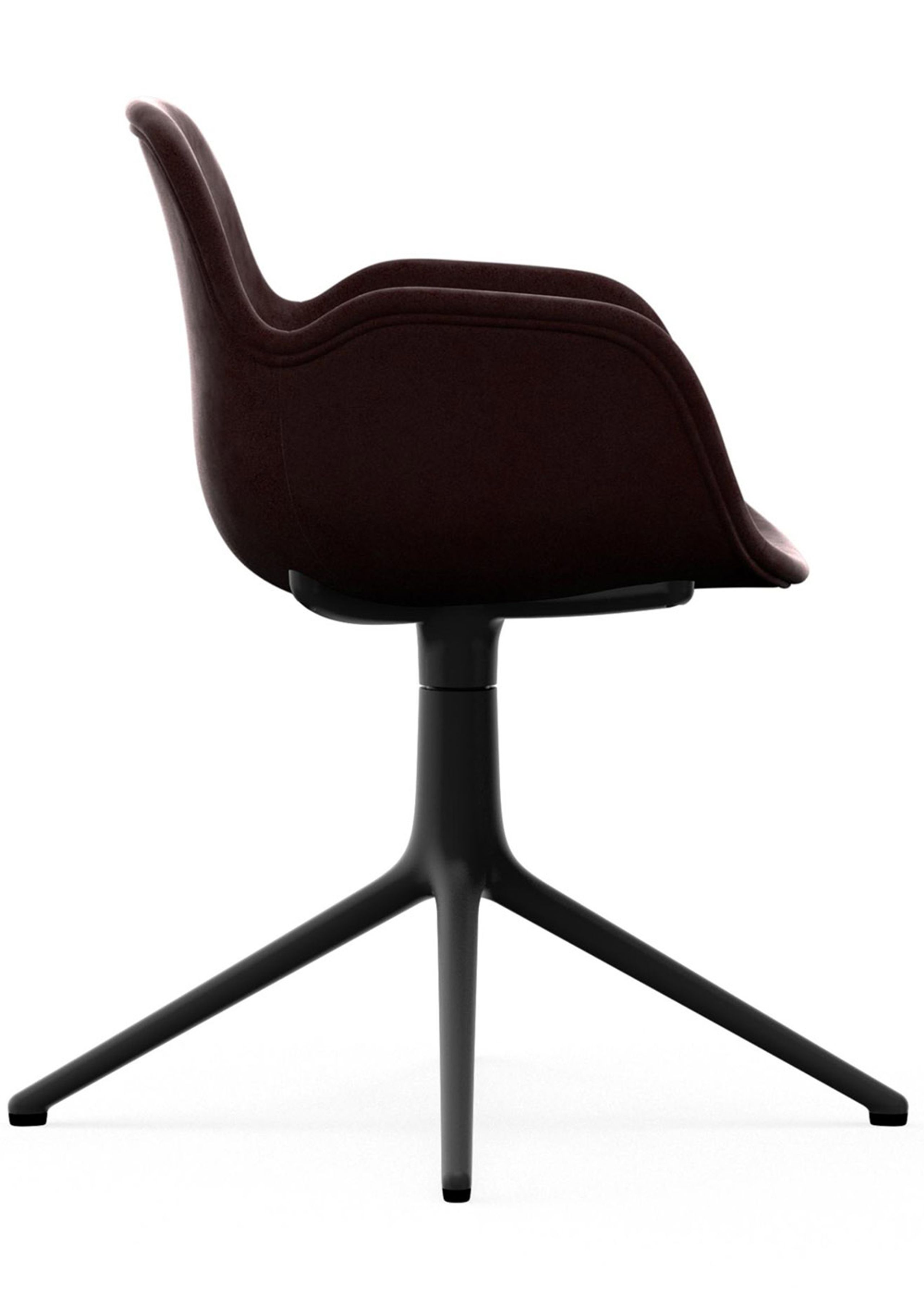 Normann Copenhagen - Fauteuil - Form Armchair - Swivel 4L Full Upholstery - Frame: Black Aluminium / Fabric: City Velvet vol. 2 22