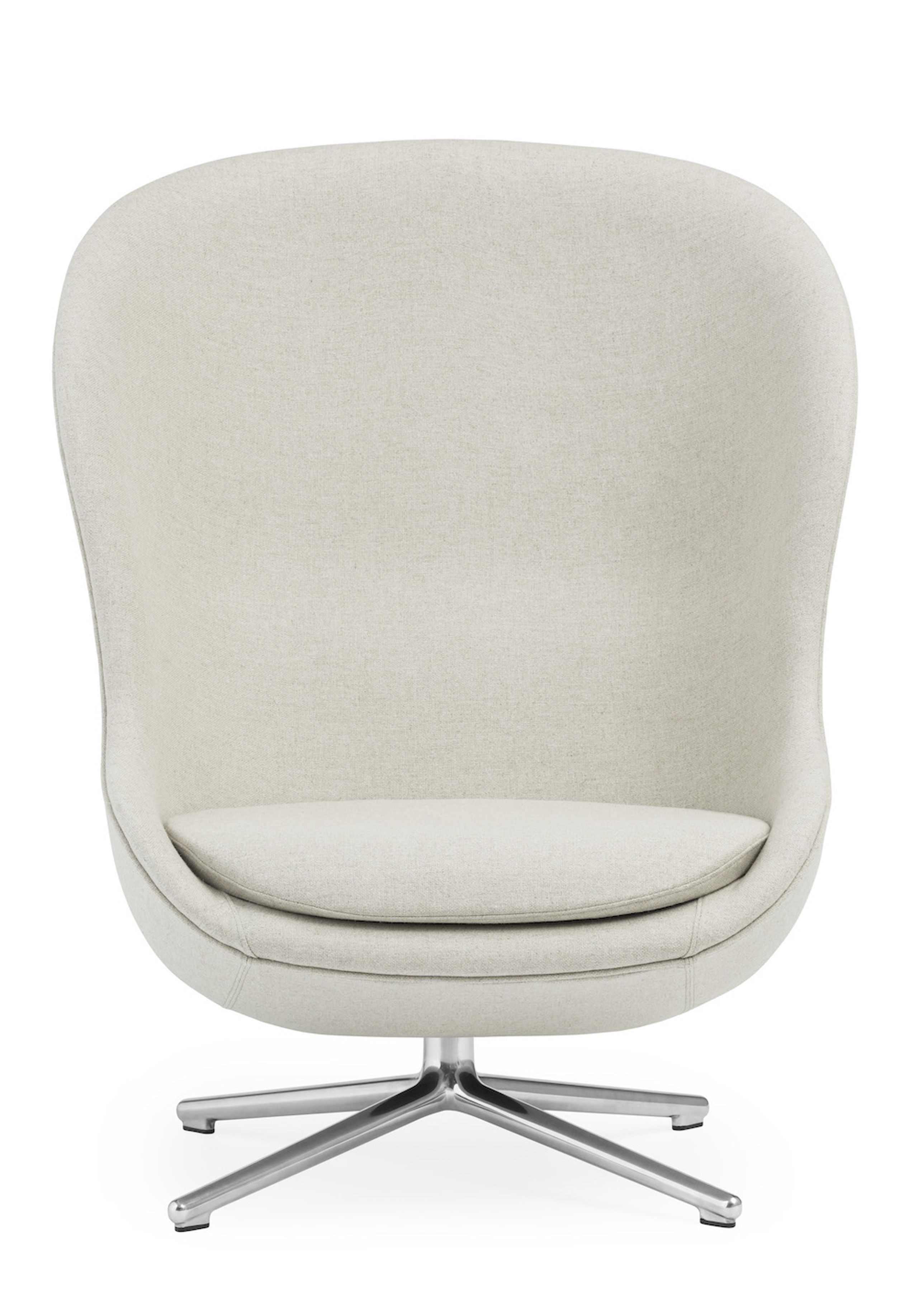 Normann Copenhagen - Fauteuil - Hyg Lounge Chair by Simon Legald / High - Alu / Main Line flax: MLF20 (Sand)