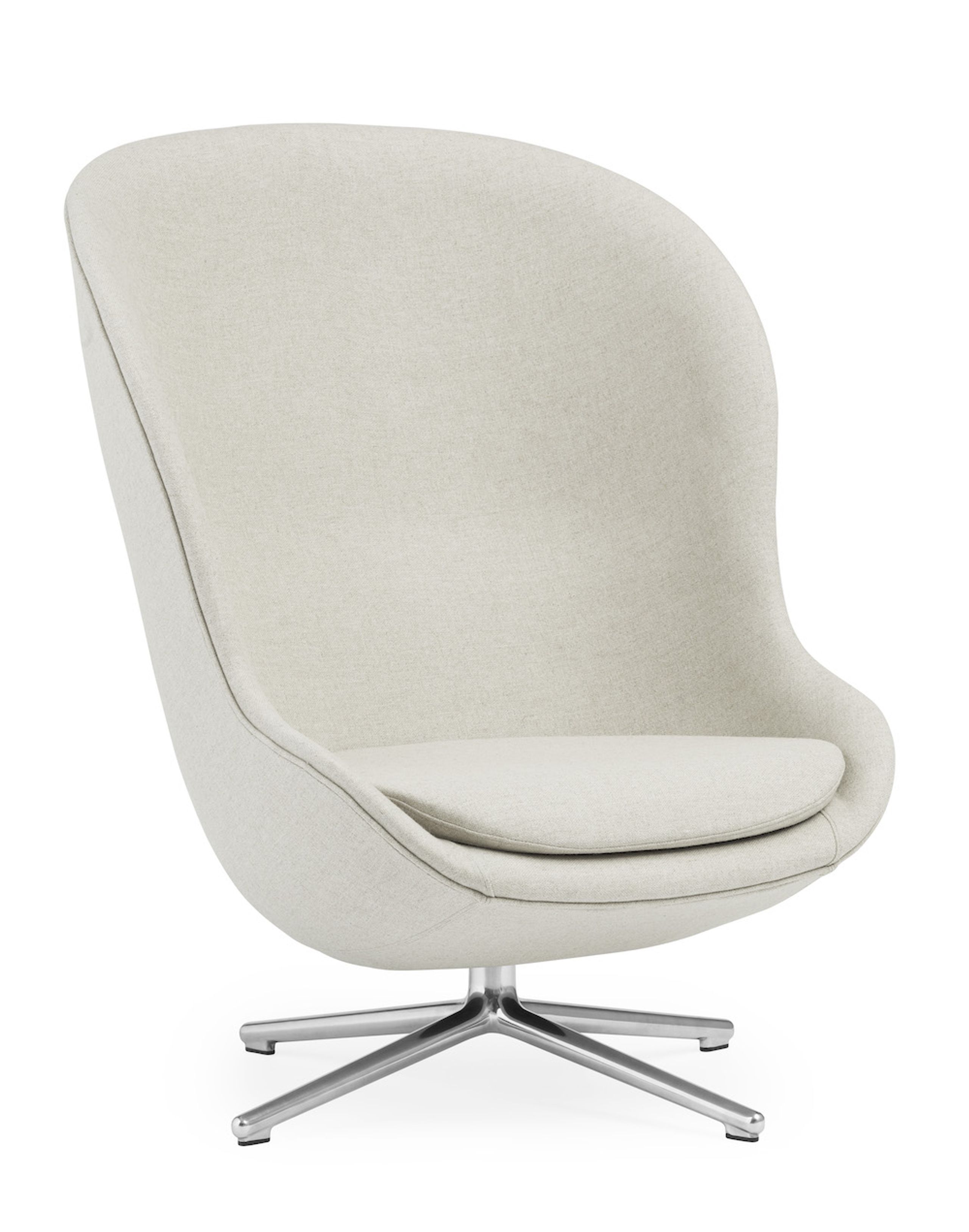 Normann Copenhagen - Fauteuil - Hyg Lounge Chair by Simon Legald / High - Alu / Main Line flax: MLF20 (Sand)