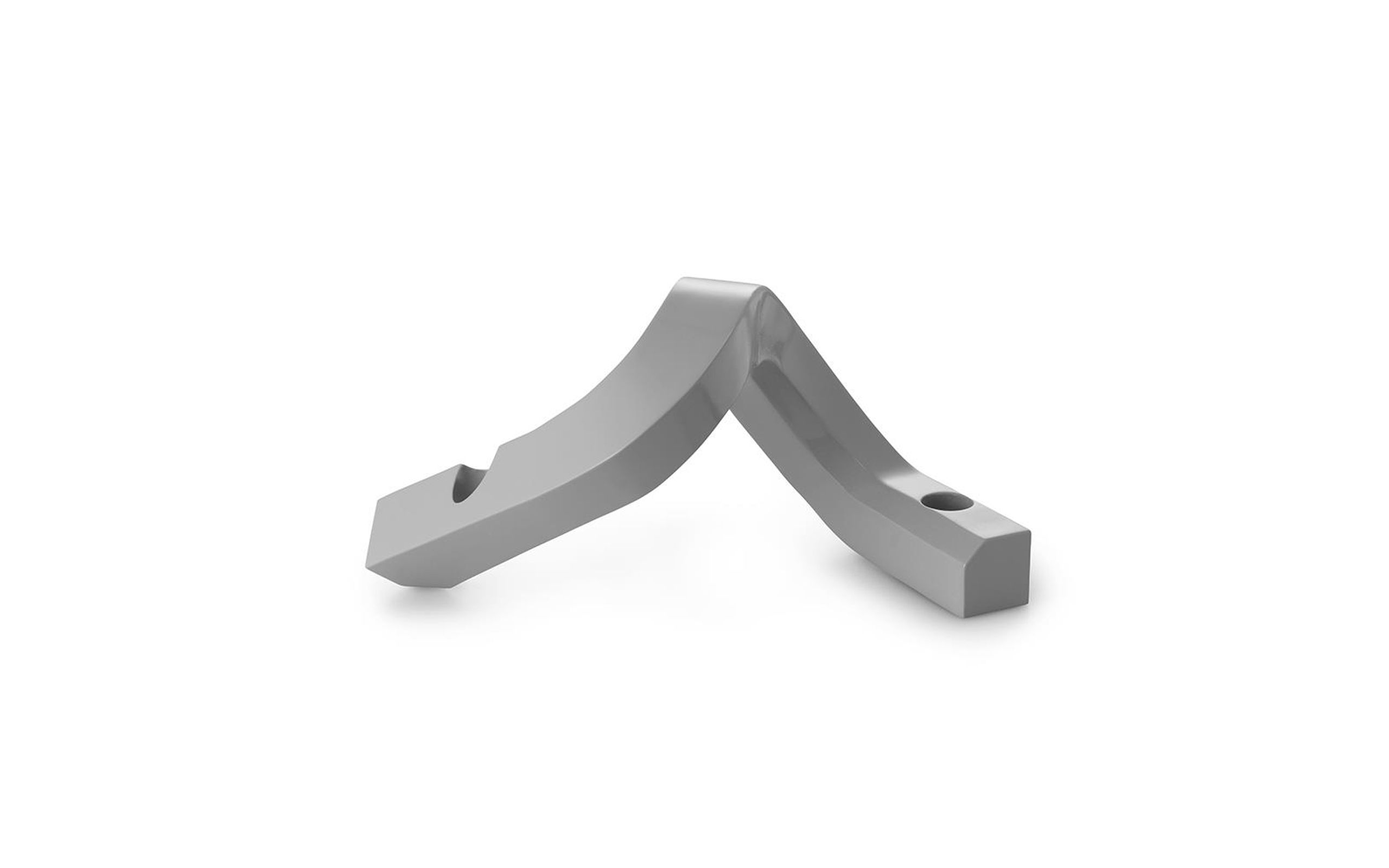 Normann Copenhagen - Lysestage - Crooked Candlestick Two Aluminium - Warm Grey