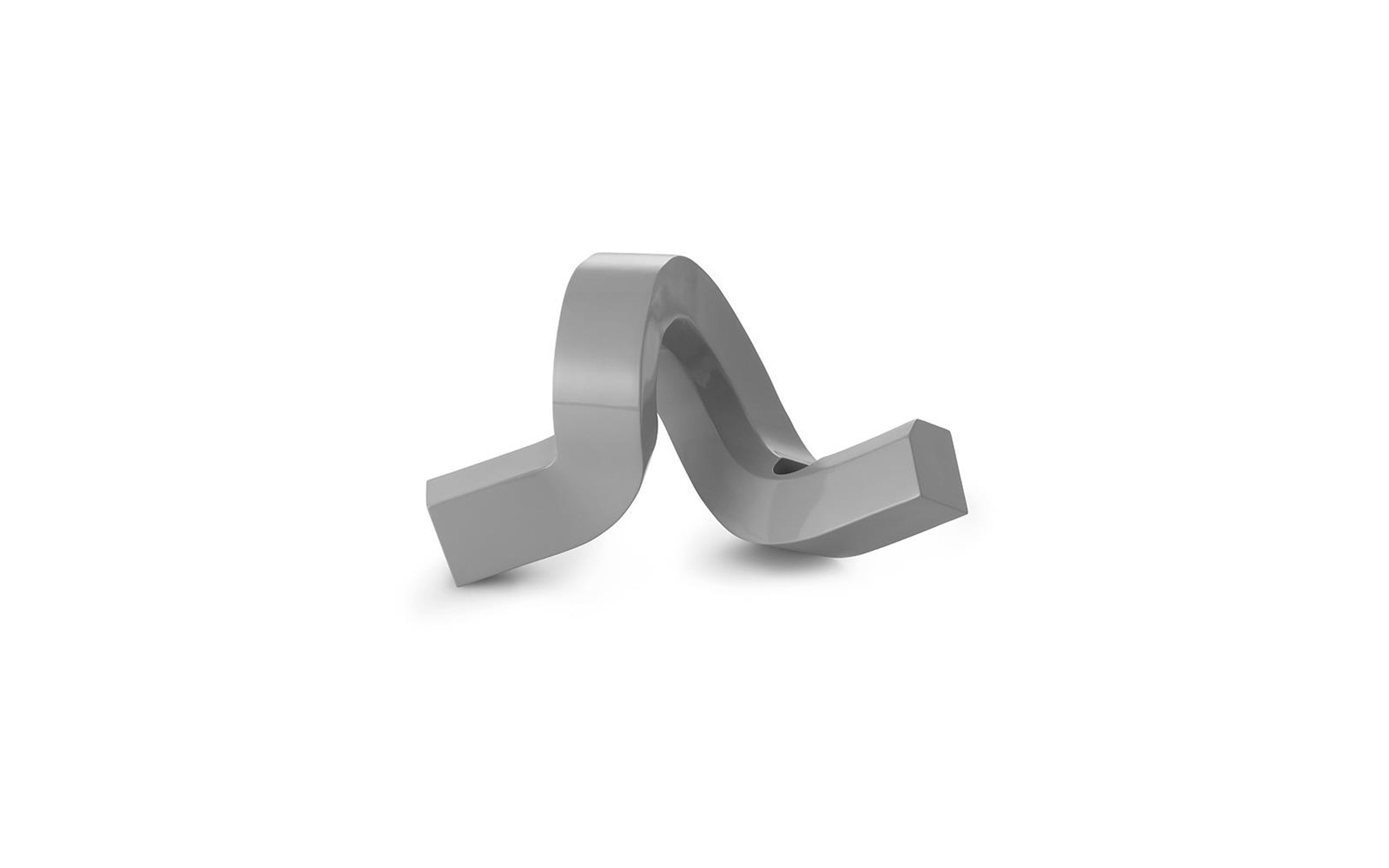 Normann Copenhagen - Svícen - Crooked Candlestick One Aluminium - Warm Grey