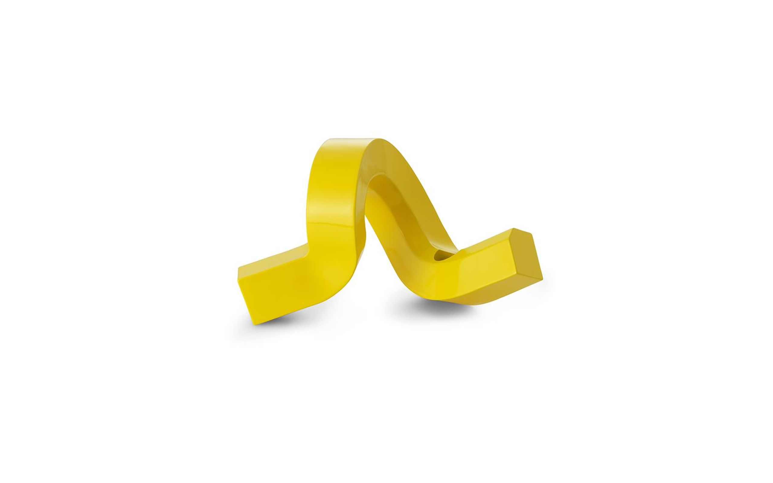 Normann Copenhagen - Portacandele - Crooked Candlestick One Aluminium - Yellow