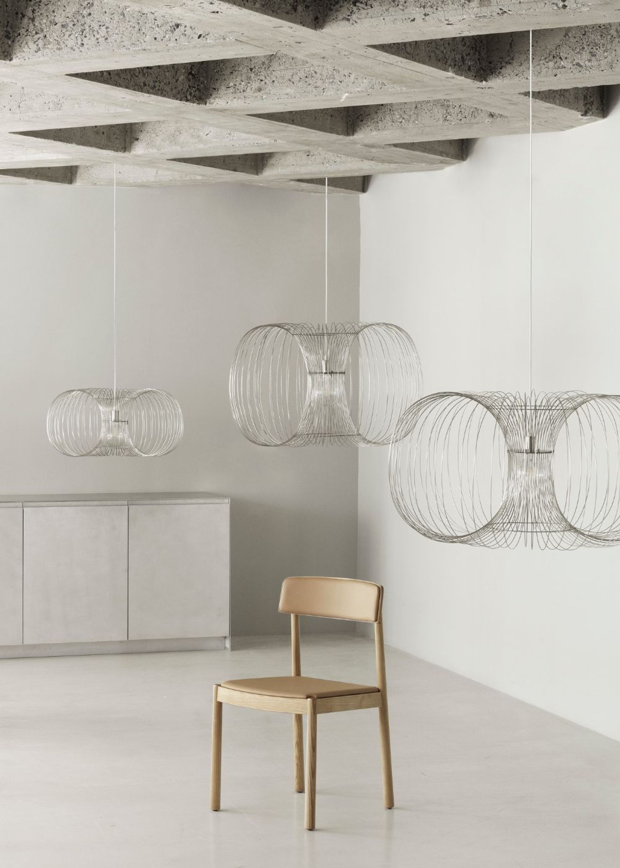 Normann Copenhagen - Pendant Lamp - Coil Lamp - Stainless Steel / S