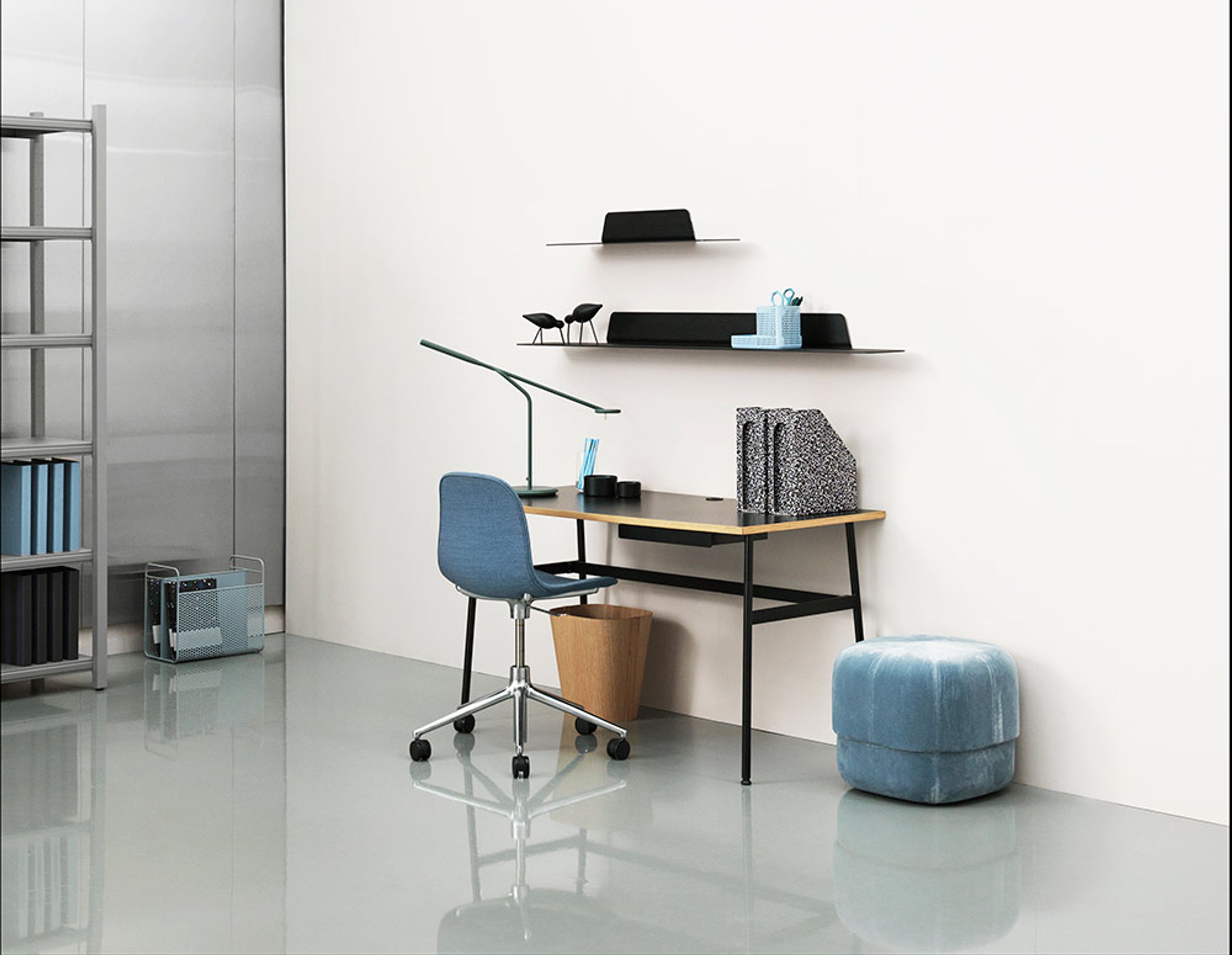 Normann Copenhagen - Puff - Circus Velour - Light Blue - Small