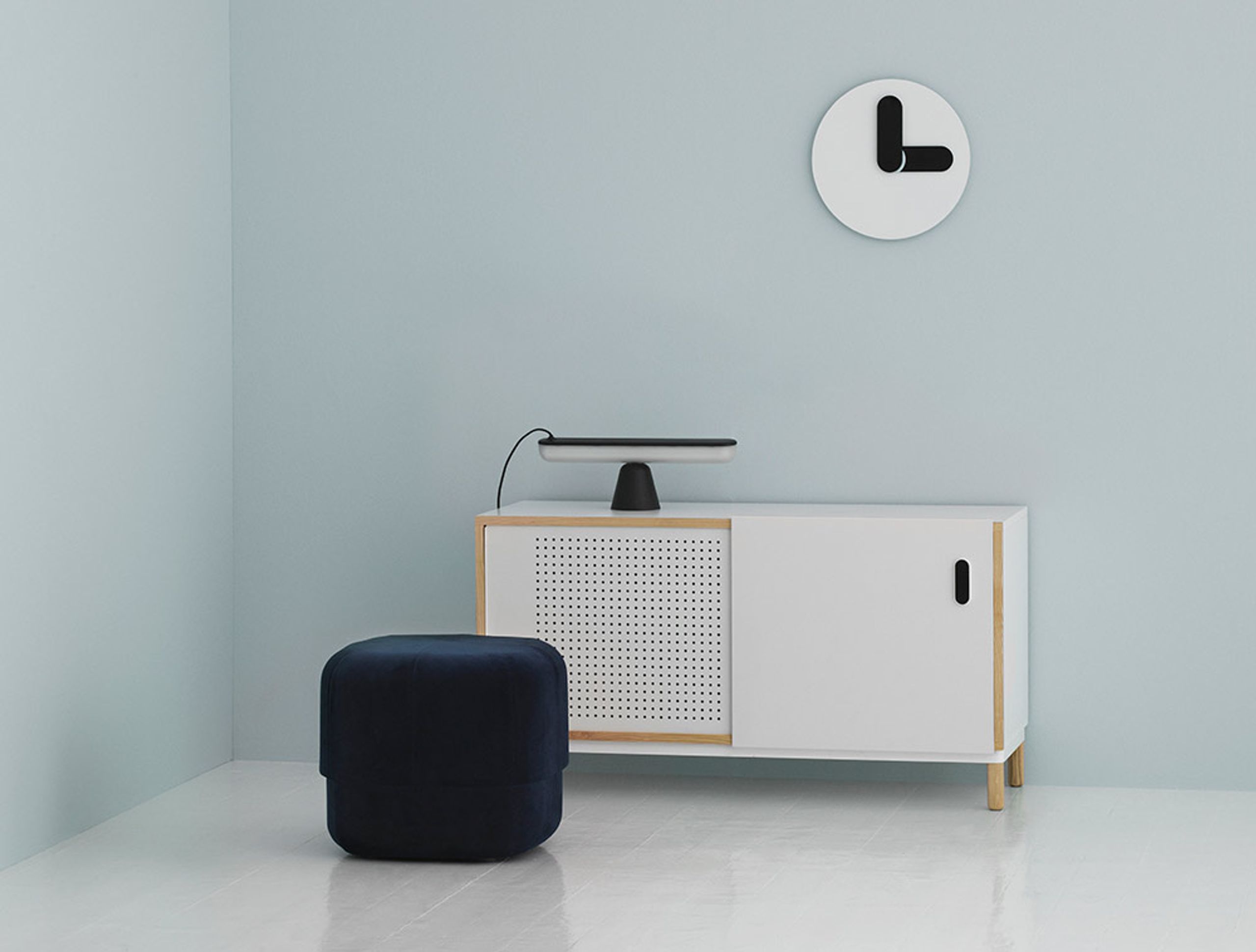 Normann Copenhagen - Puff - Circus Velour - Light Blue - Small