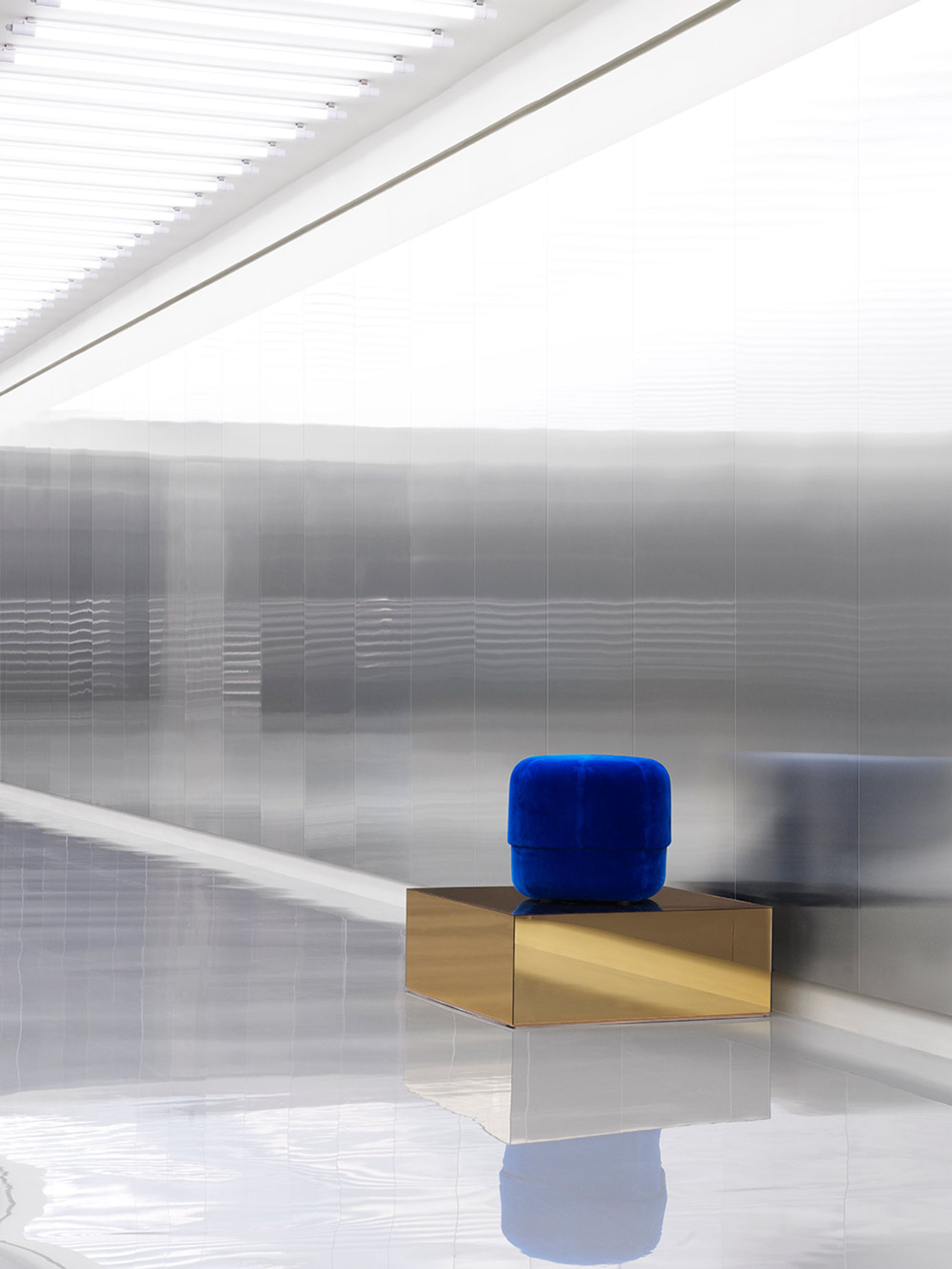 Normann Copenhagen - Puff - Circus Velour - Light Blue - Small