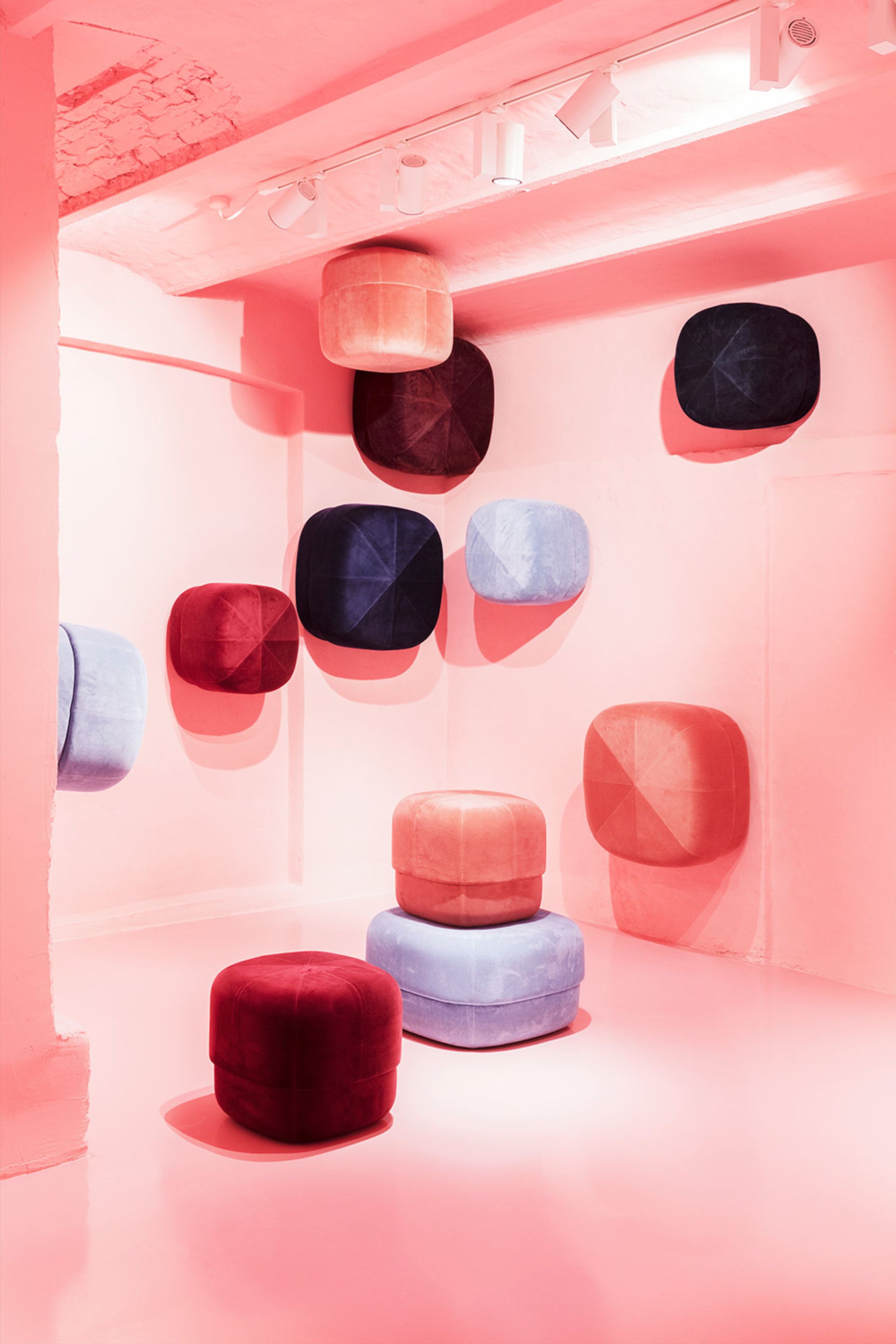 Normann Copenhagen - Puff - Circus Velour - Light Blue - Small