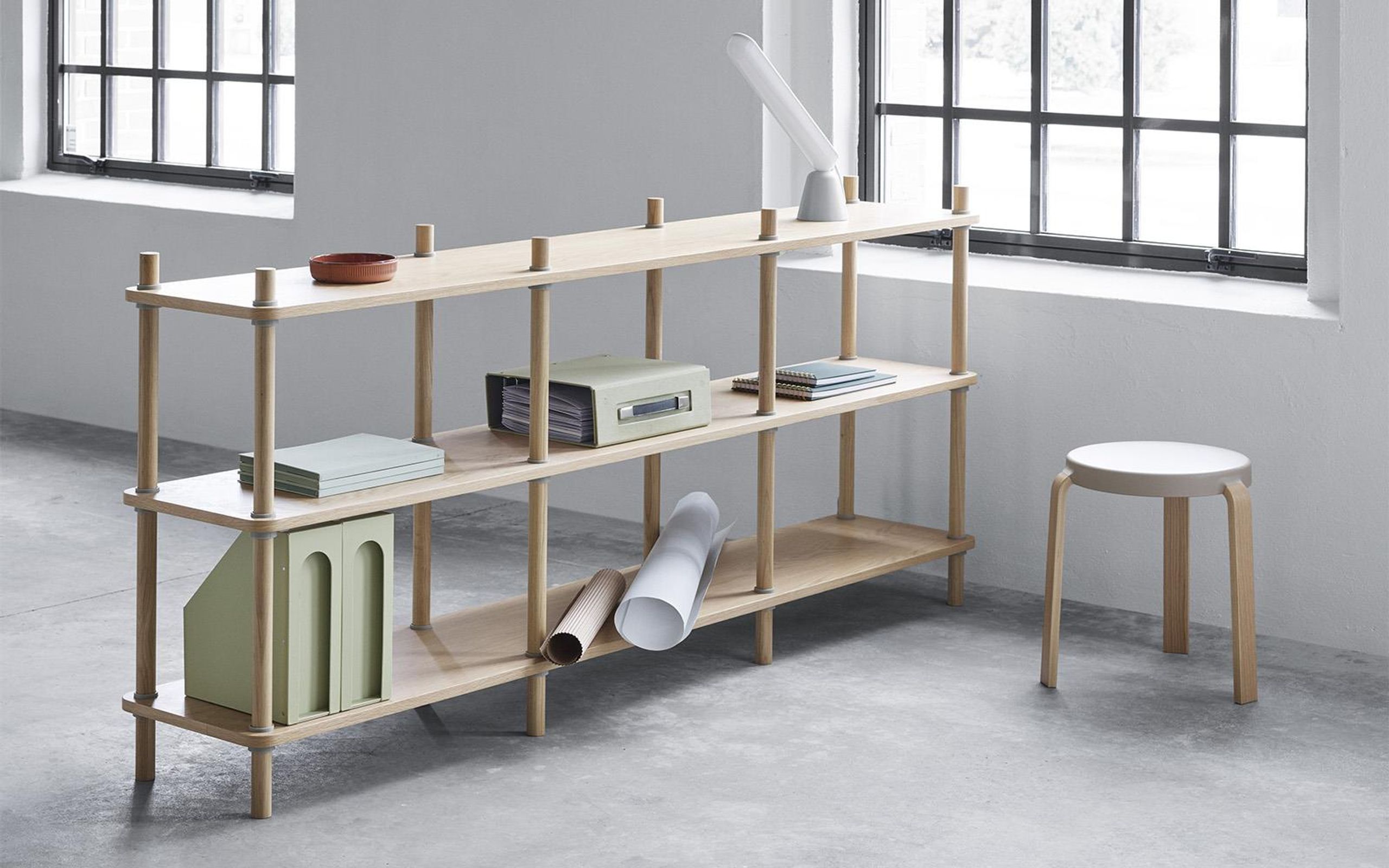 Normann Copenhagen - Étagère - Jam reol - 8 pile oak/grey