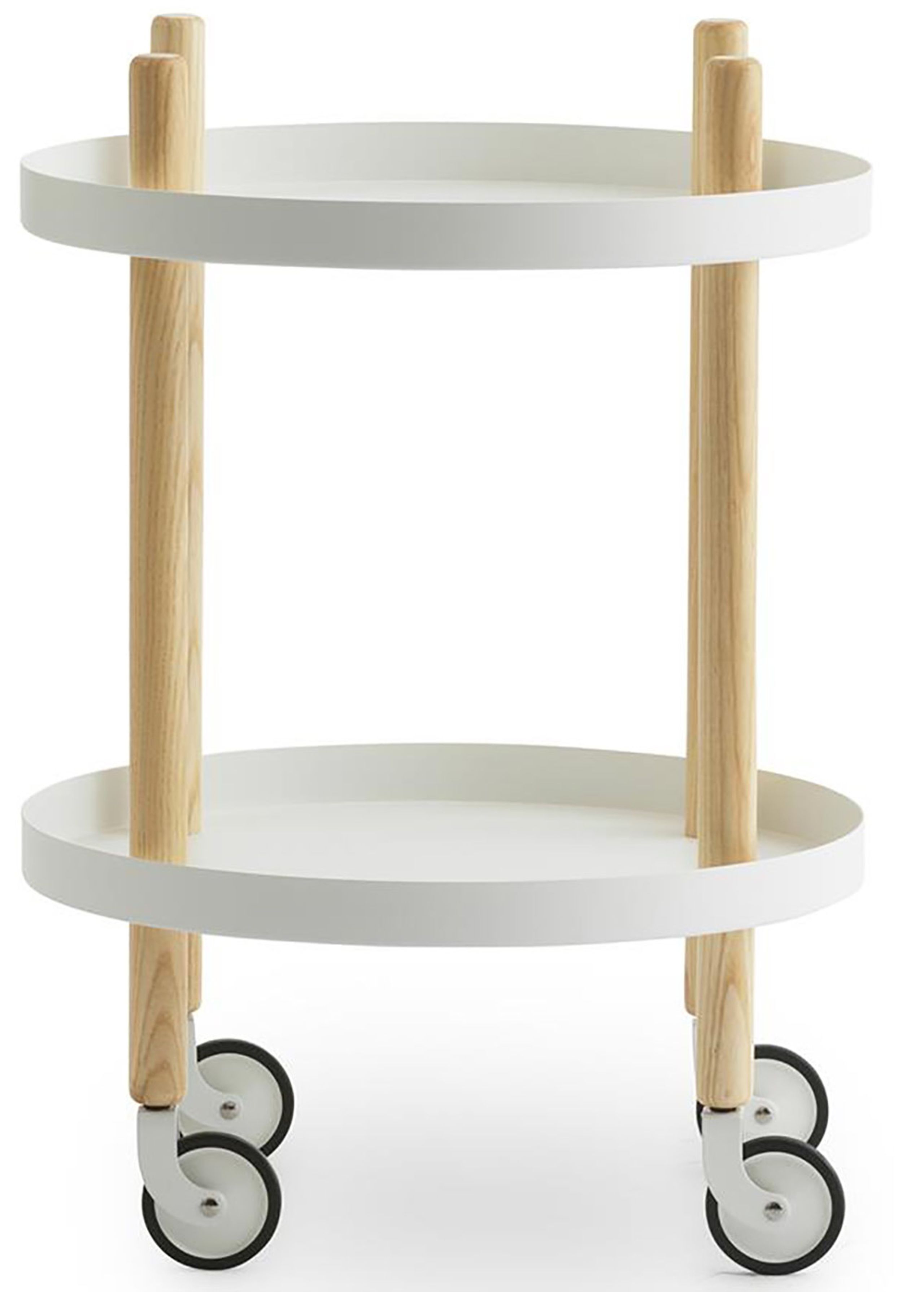 Normann Copenhagen - Trolley Table - Block Table - White Ø45