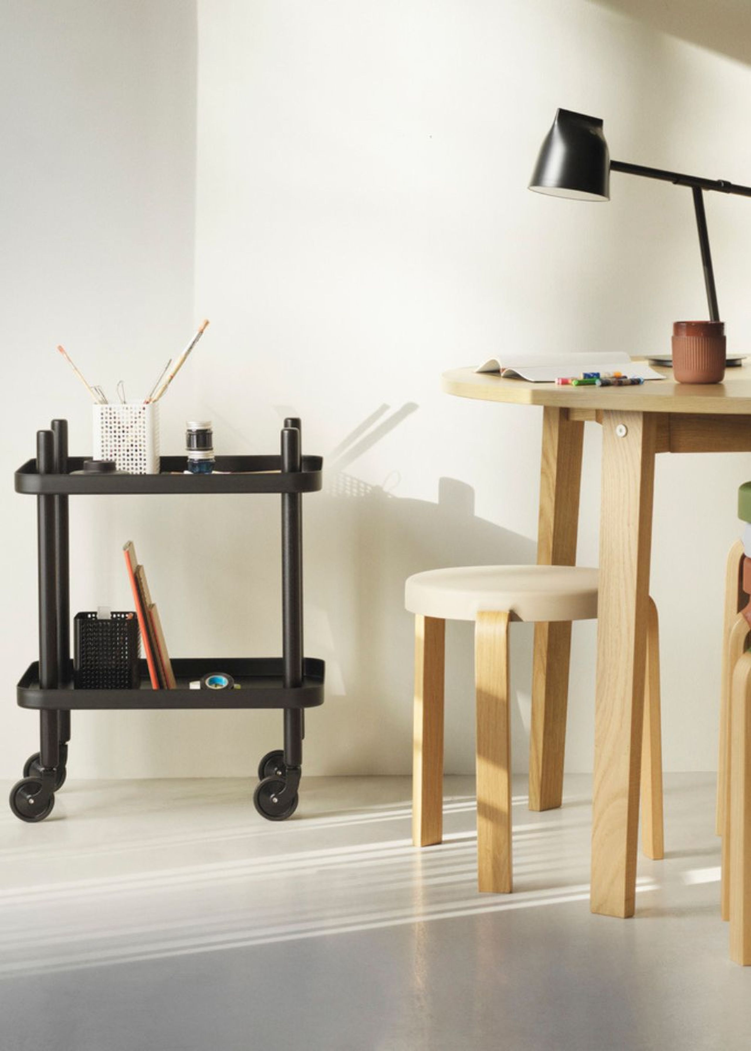 Normann Copenhagen - Trolley Table - Block Table - Black / Black