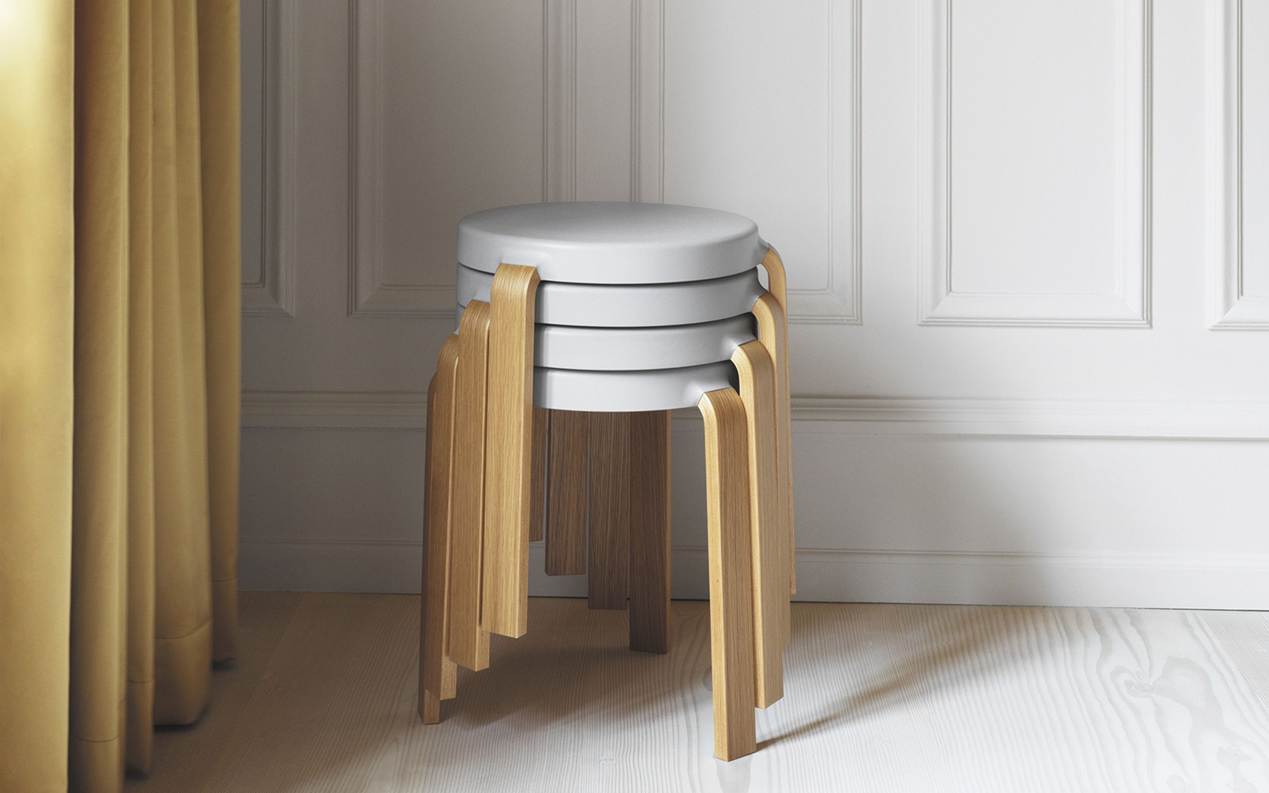 Normann Copenhagen - Banqueta - Tap skamler - Grey