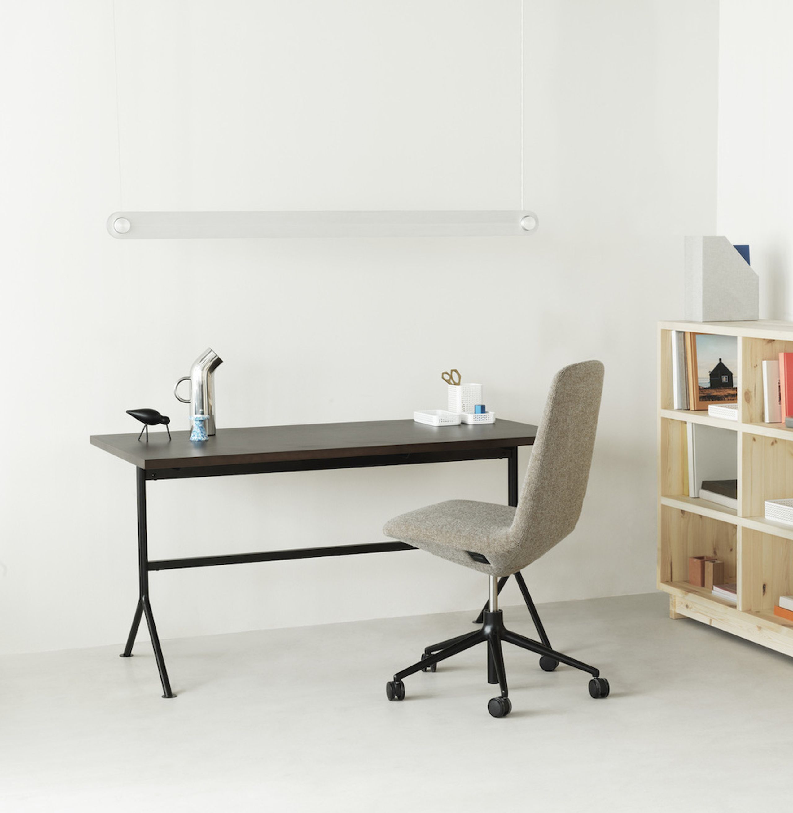 Normann Copenhagen - Bureau - Kip Desk - Dark Brown - Black Steel