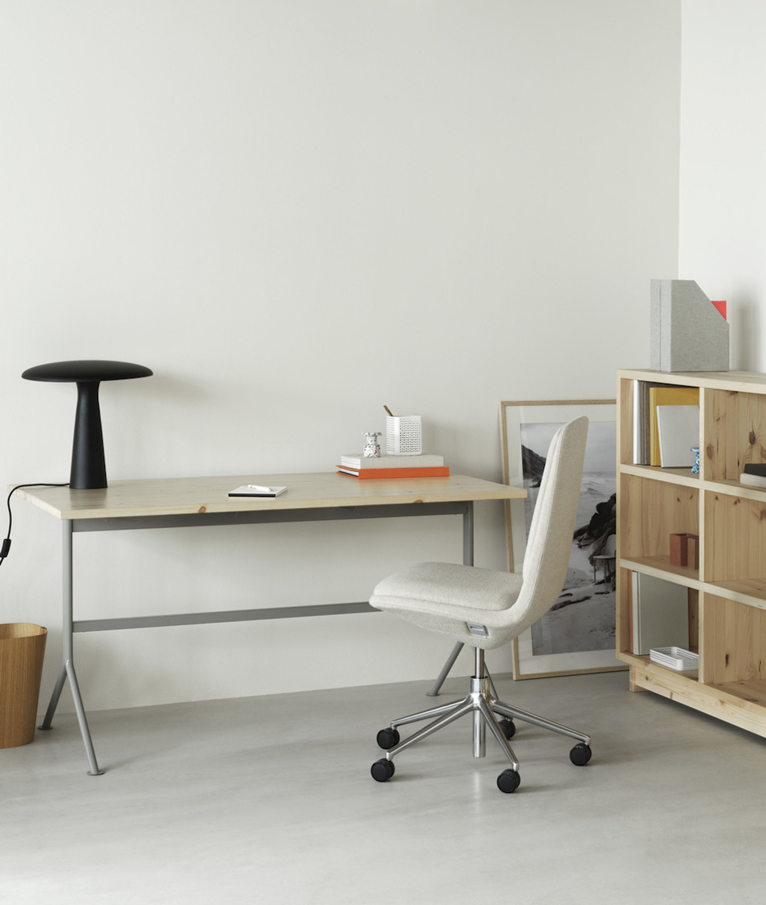 Normann Copenhagen - - Kip Desk - Pine - Grey Steel