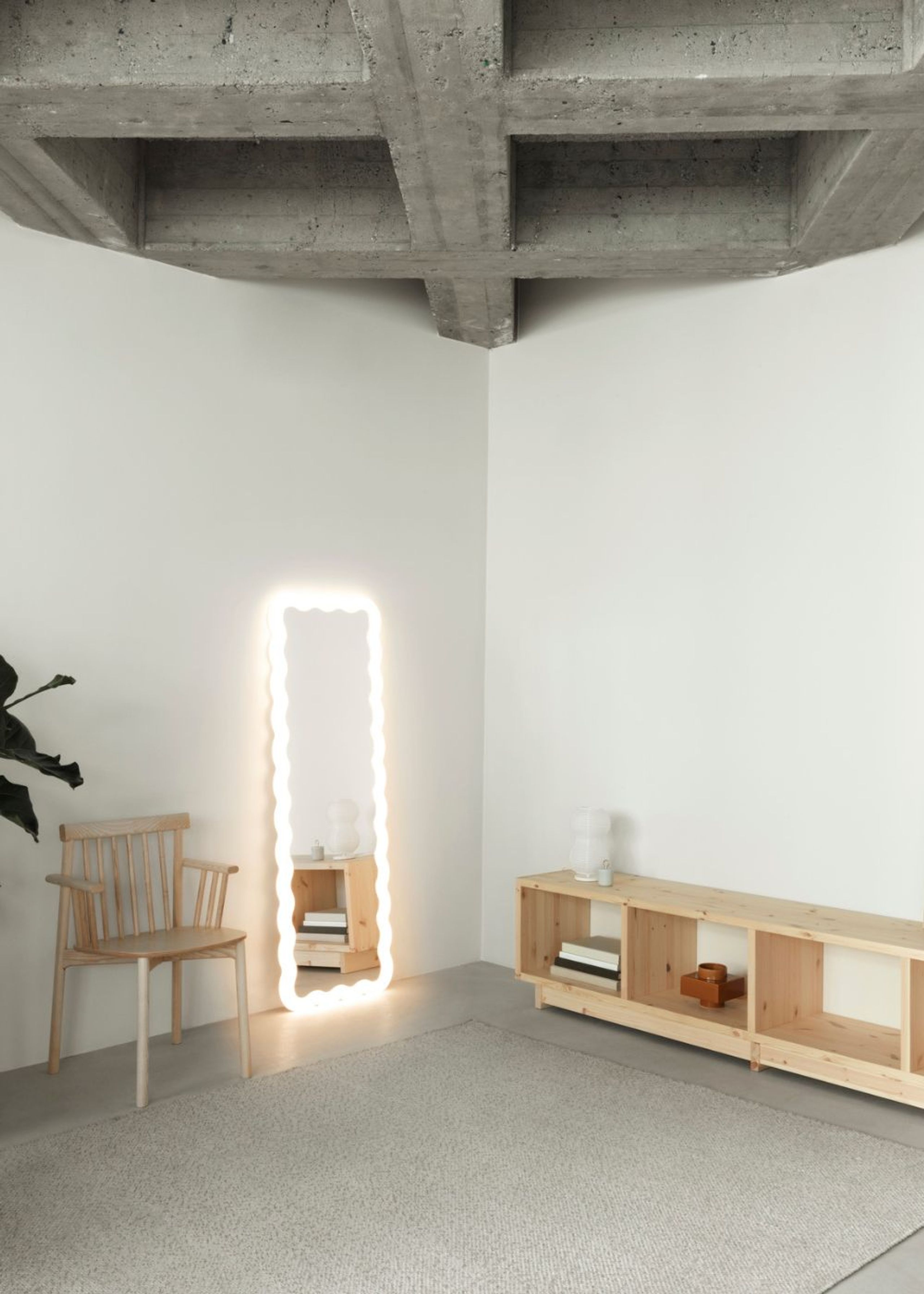 Normann Copenhagen - Espelho - Illu Mirror - White - 160 x 55 cm