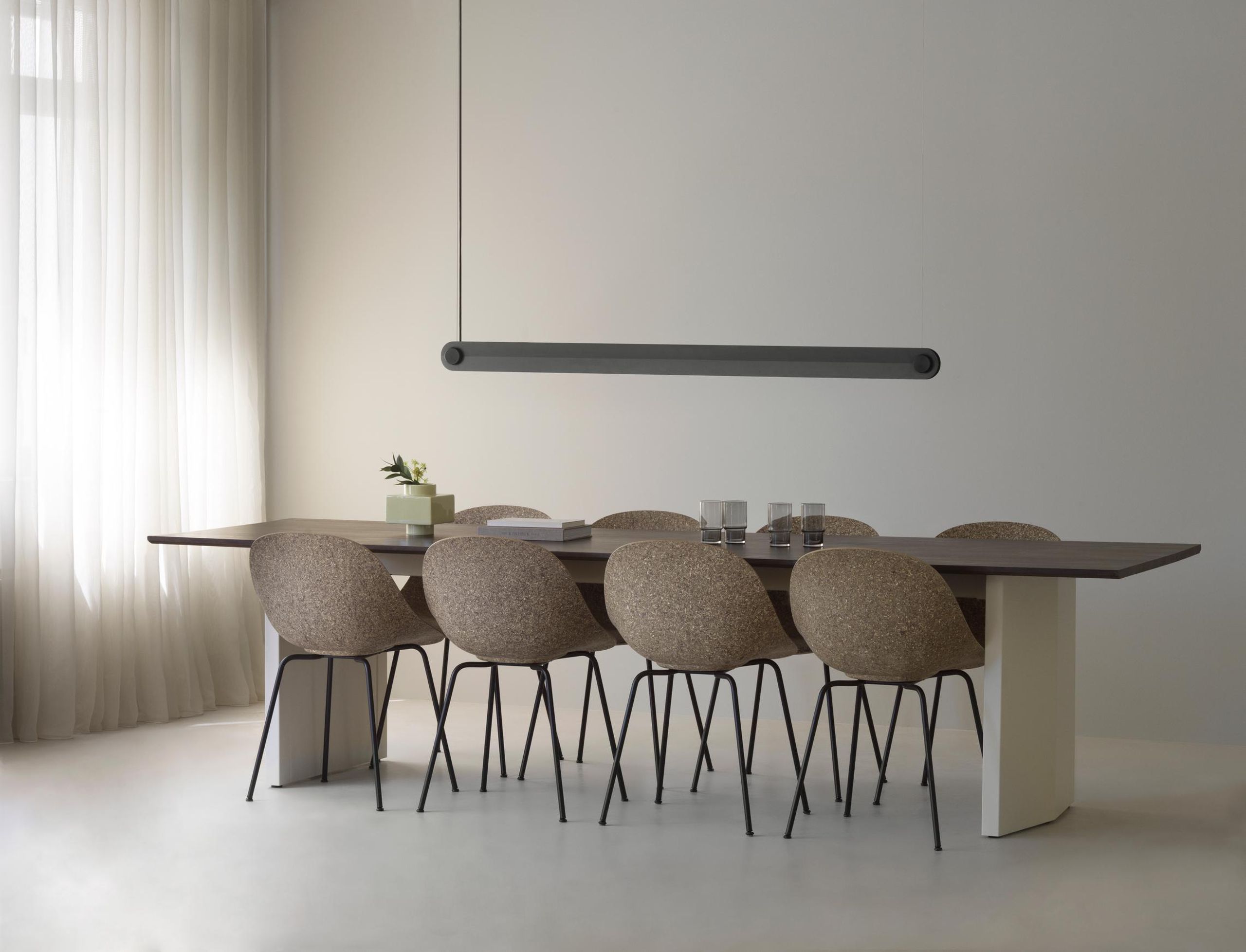Normann Copenhagen - Spisebord - Panel Table 90 X 300 Cm - Creme/Dark Brown