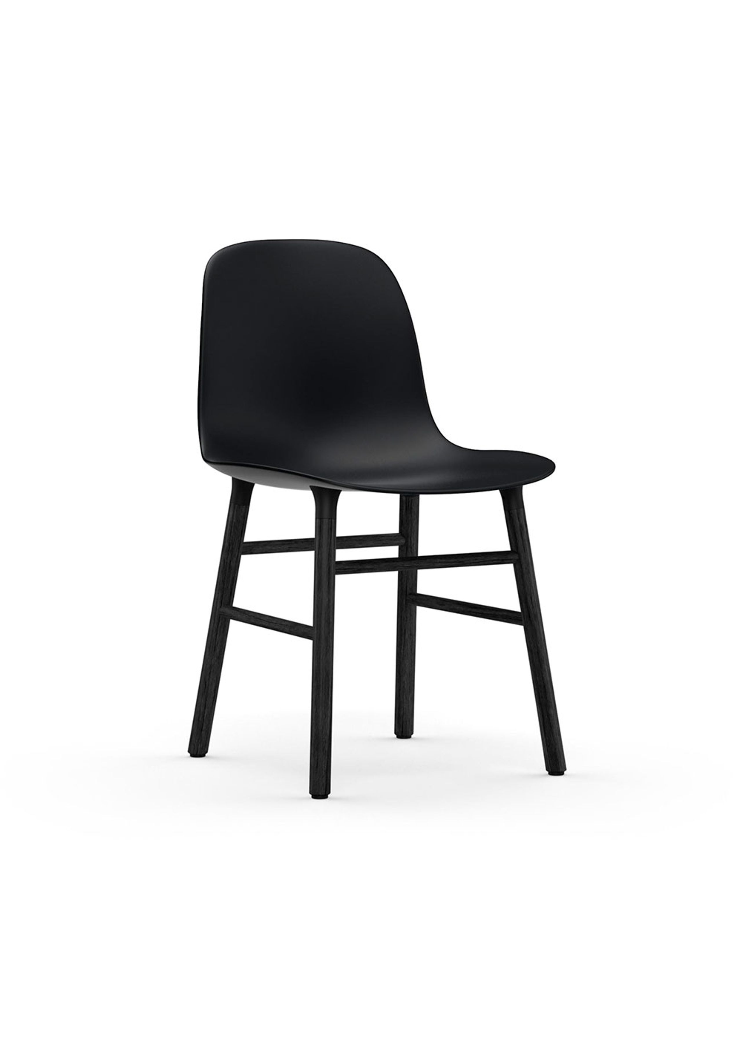 Normann Copenhagen - Cadeira de jantar - Form Chair Wood - Black/Black