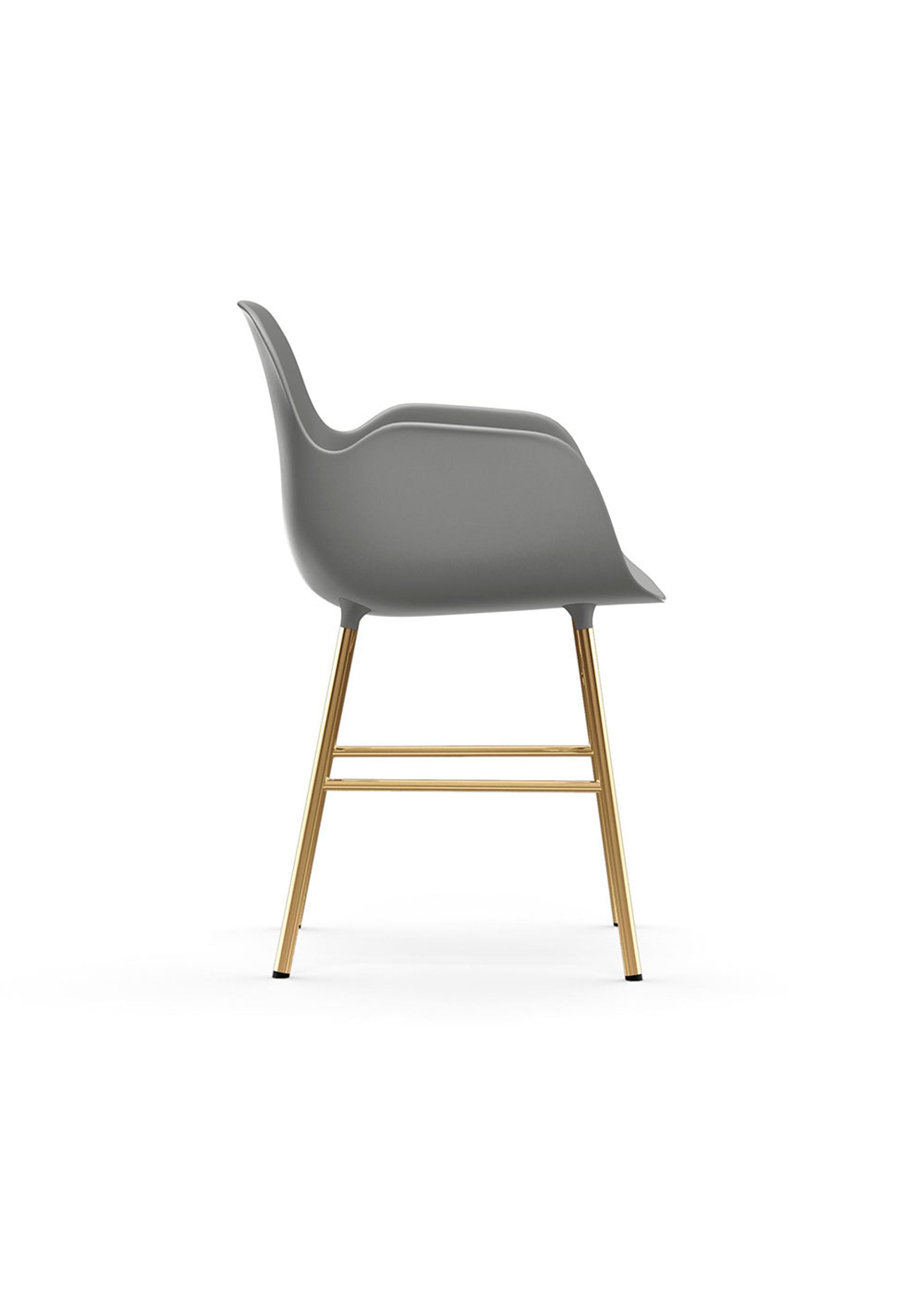 Normann Copenhagen - Dining chair - Form Armchair Steel - Brass / Grey
