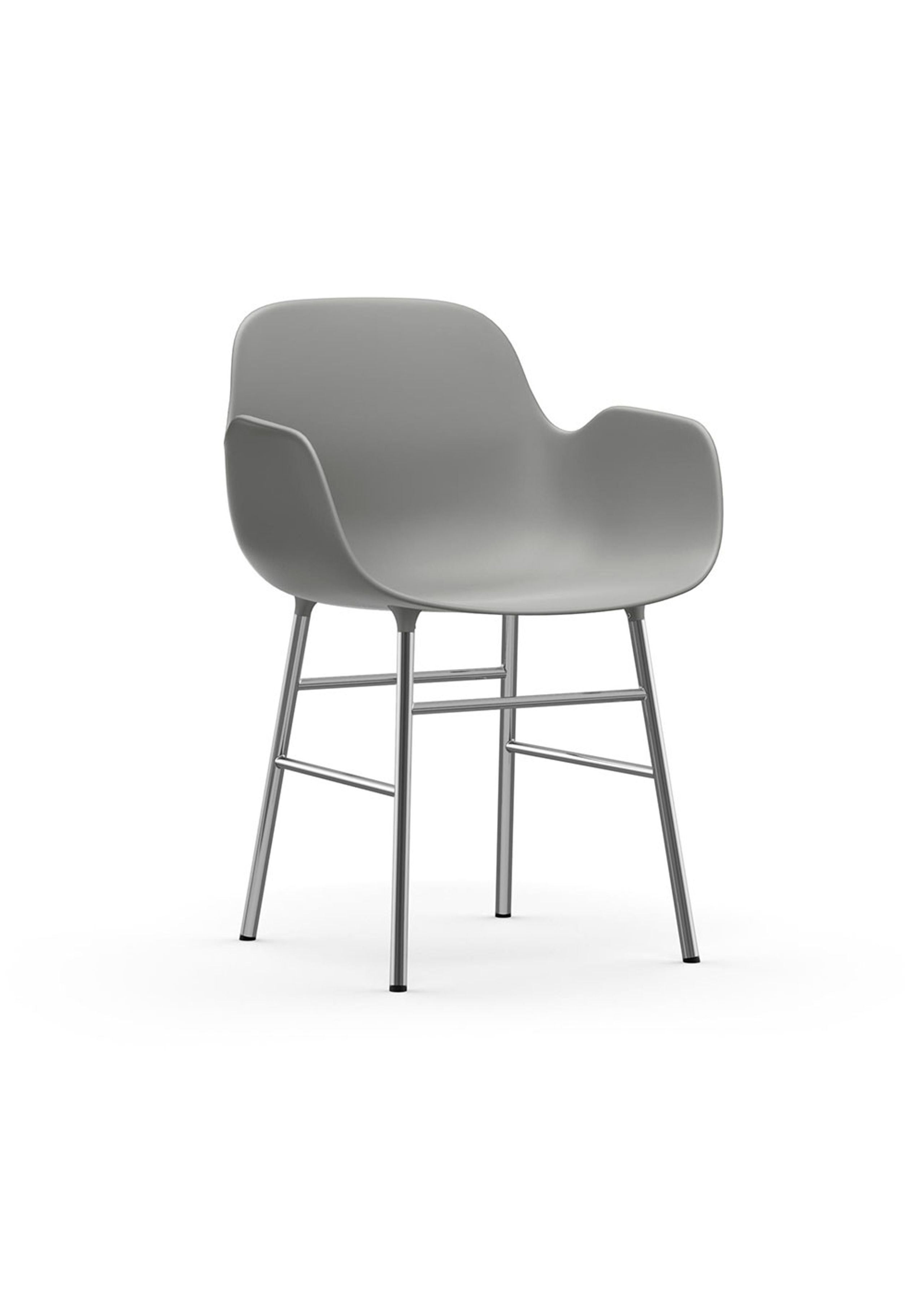 Normann Copenhagen - Dining chair - Form Armchair Steel - Chrome / Grey
