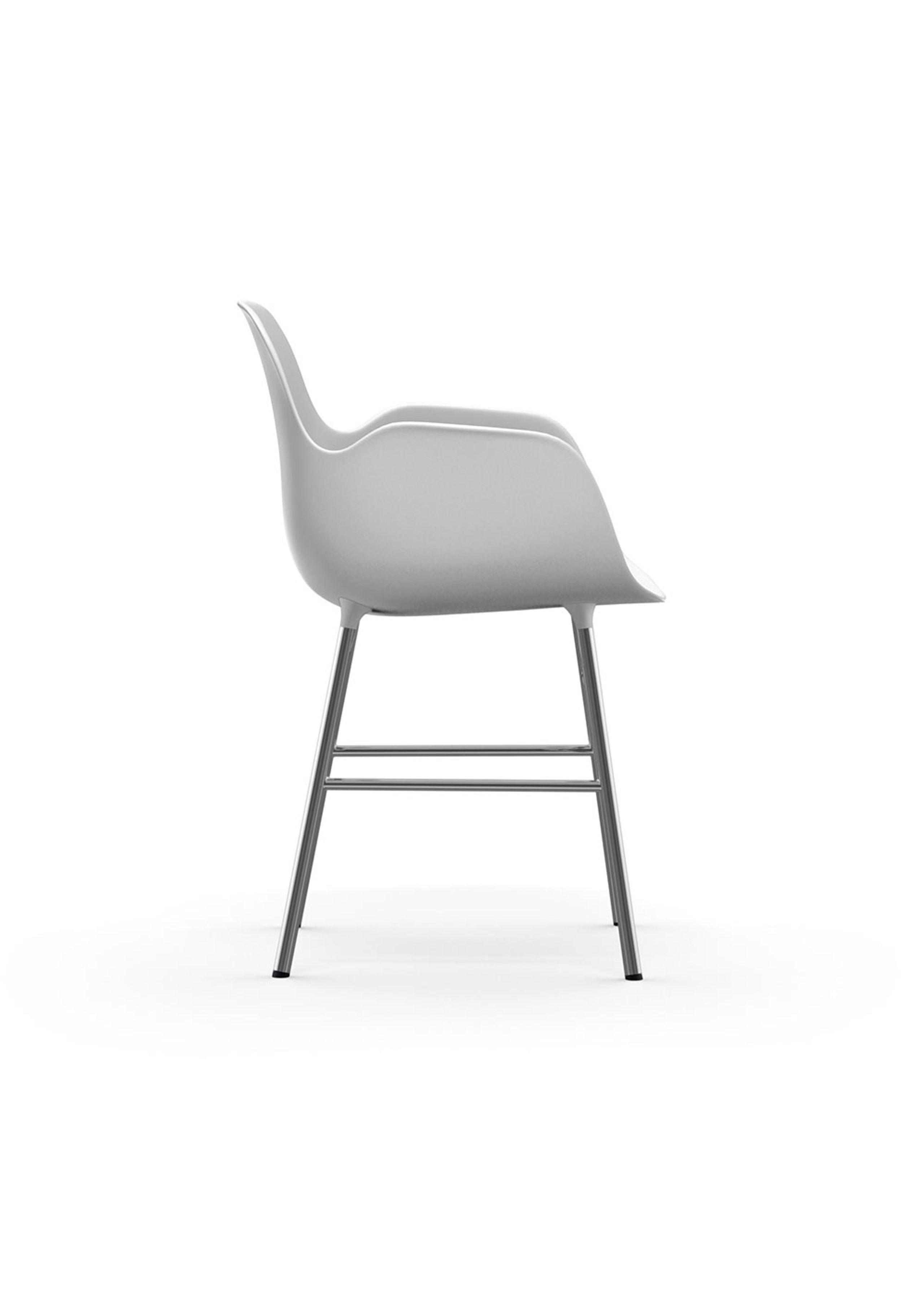Normann Copenhagen - Silla de comedor - Form Armchair Steel - Chrome / White