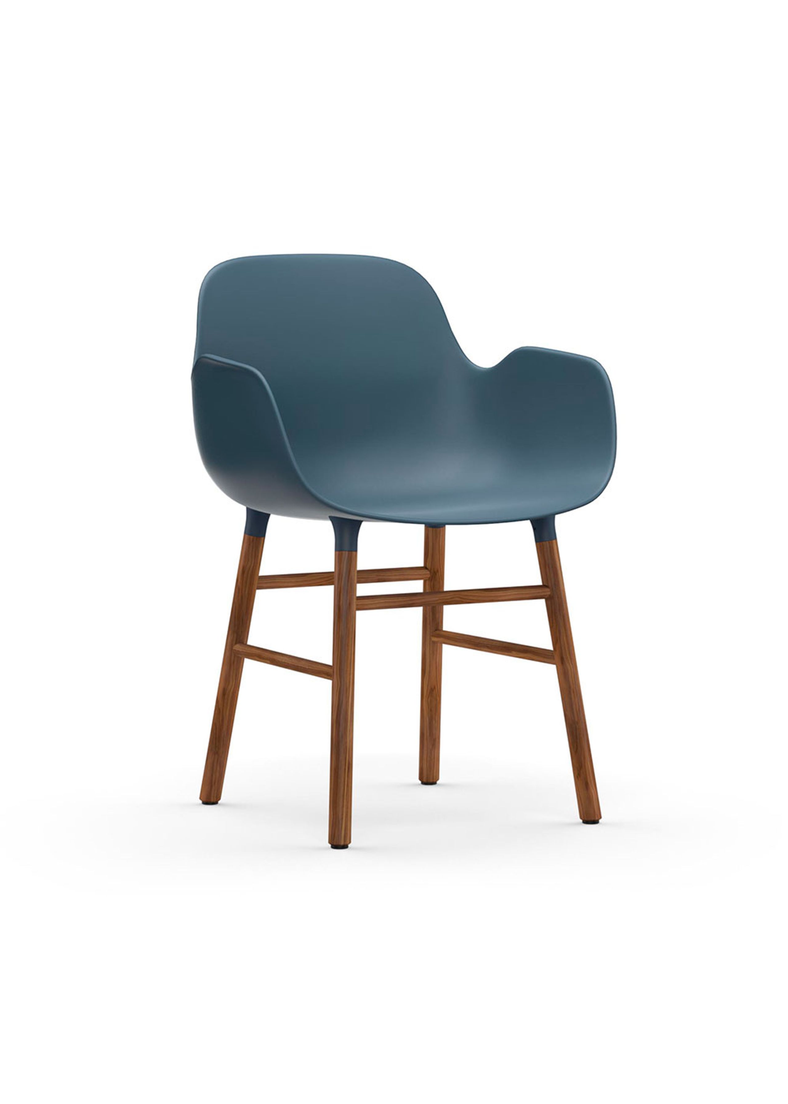 Normann Copenhagen - Silla de comedor - Form Armchair Wood - Walnut / Blue