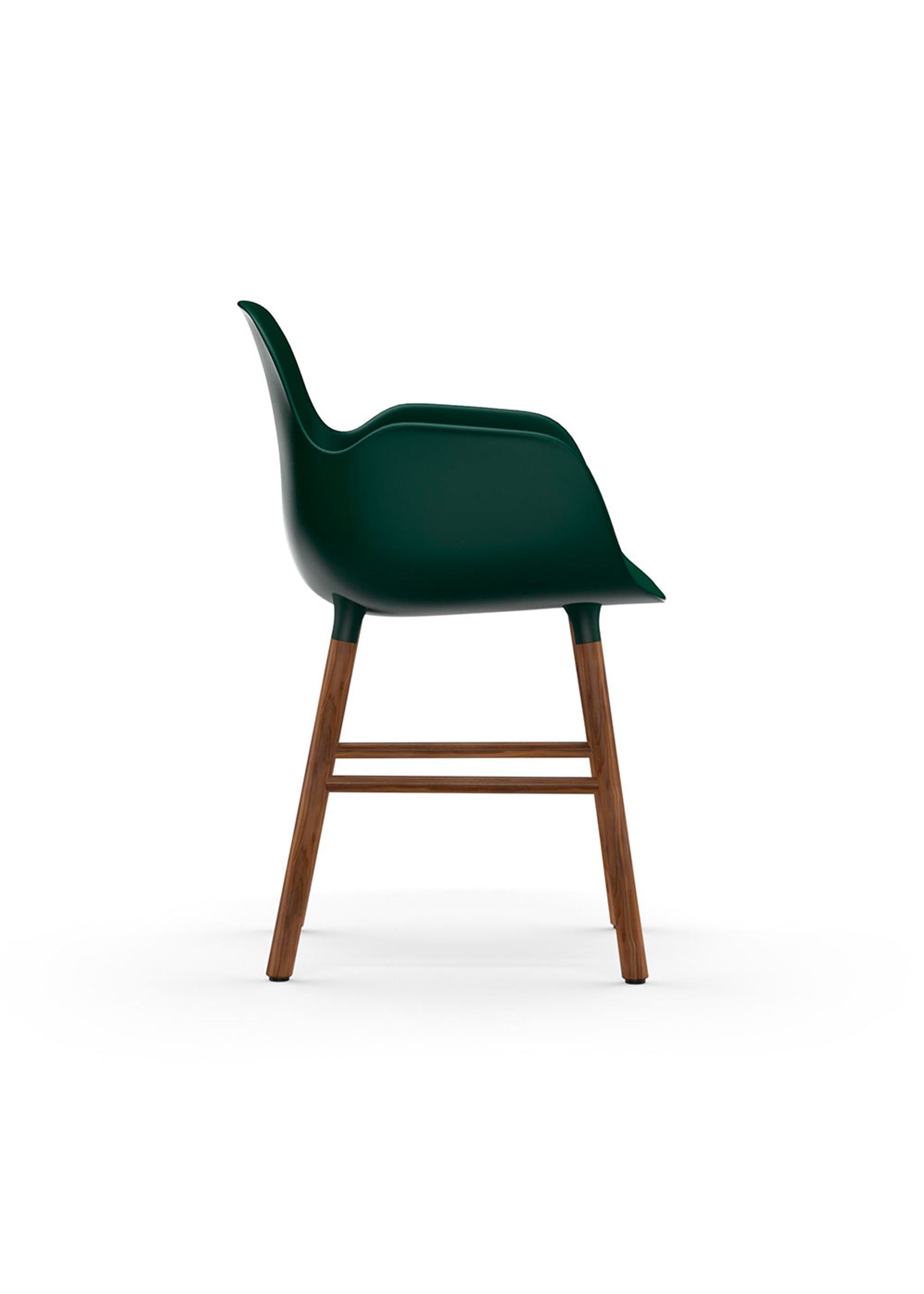 Normann Copenhagen - Silla de comedor - Form Armchair Wood - Walnut / Green