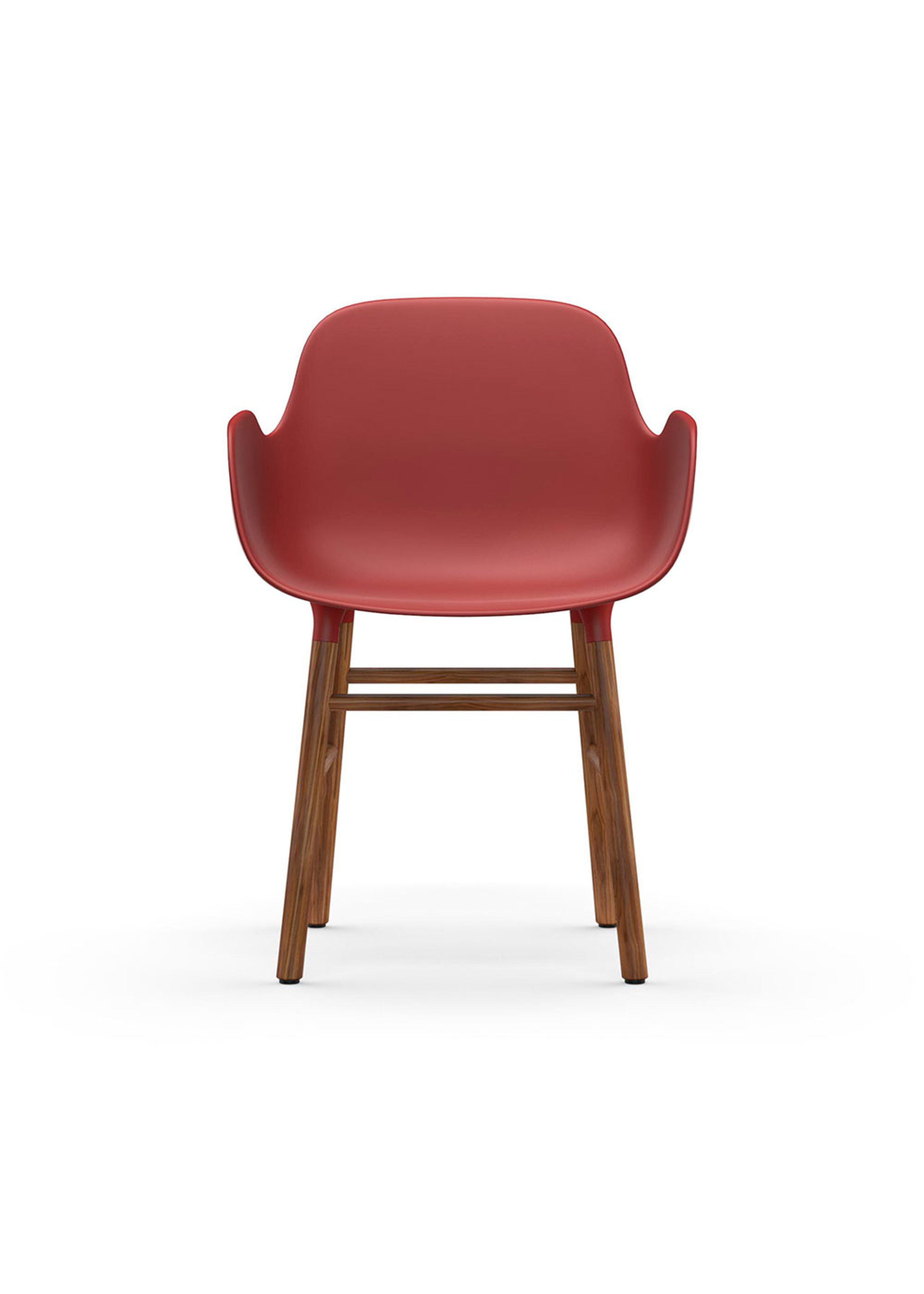 Normann Copenhagen - Dining chair - Form Armchair Wood - Walnut / Red