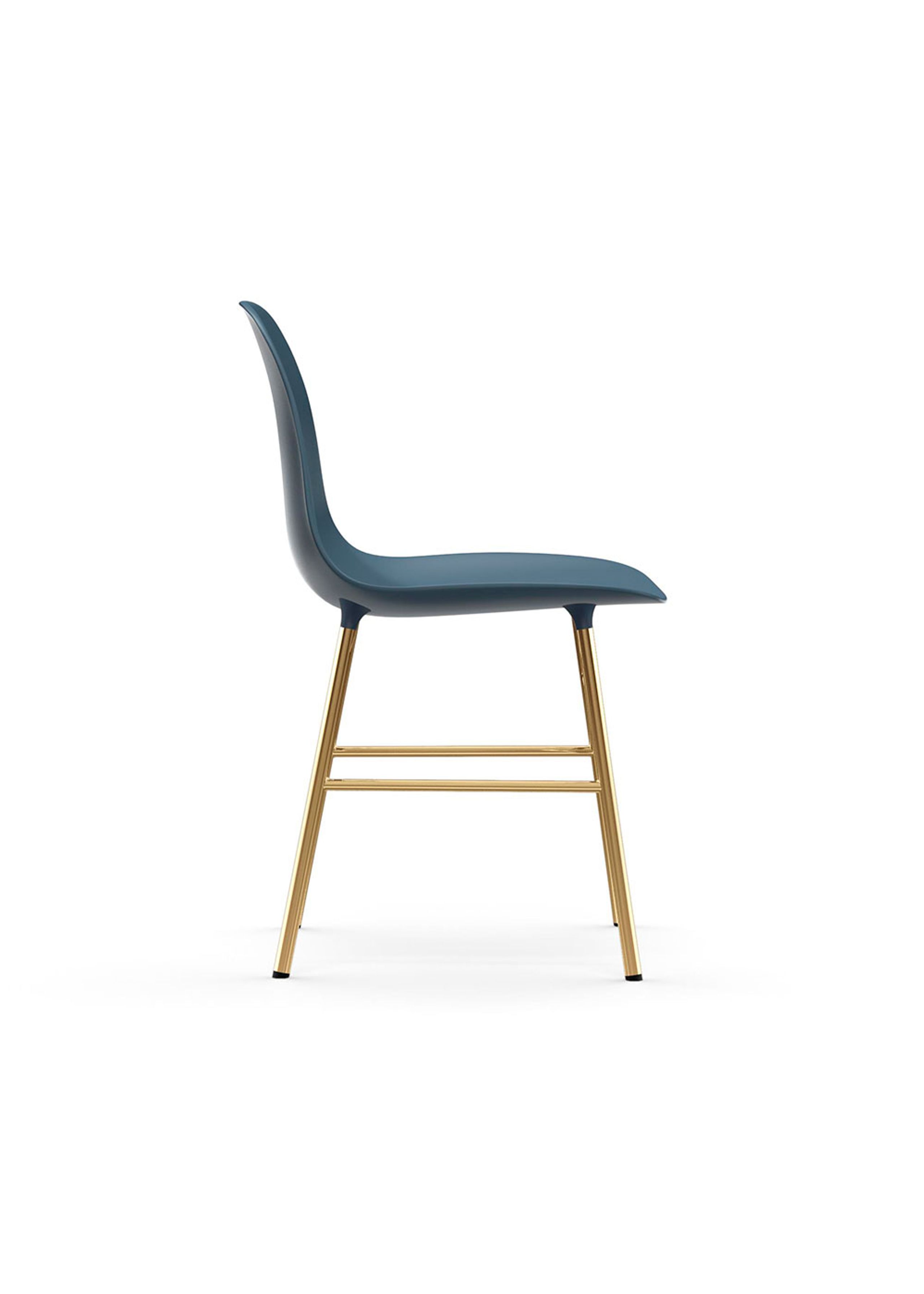 Normann Copenhagen - Jídelní židle - Form Chair Steel - Brass / Blue