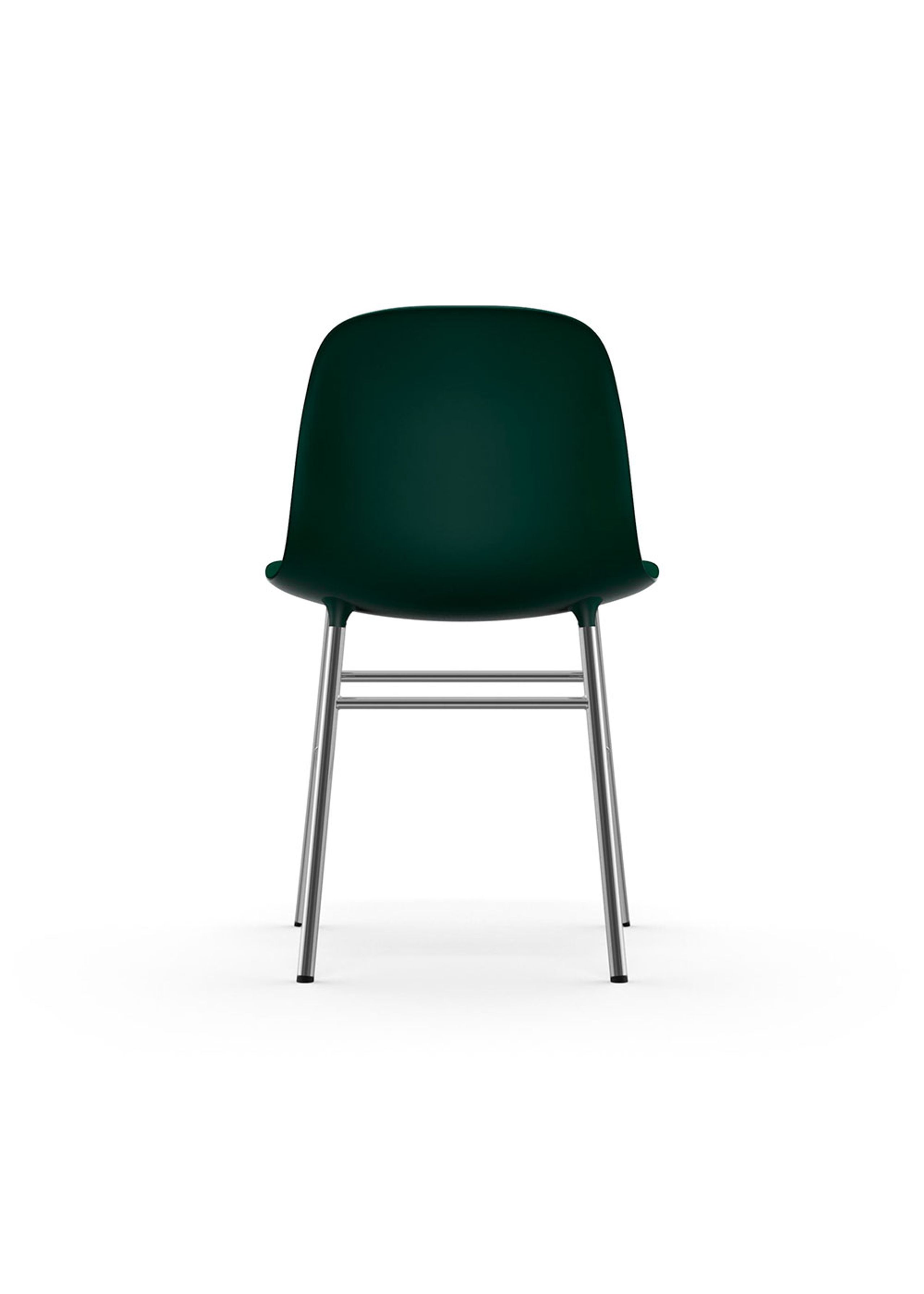 Normann Copenhagen - Sedia da pranzo - Form Chair Steel - Chrome / Green