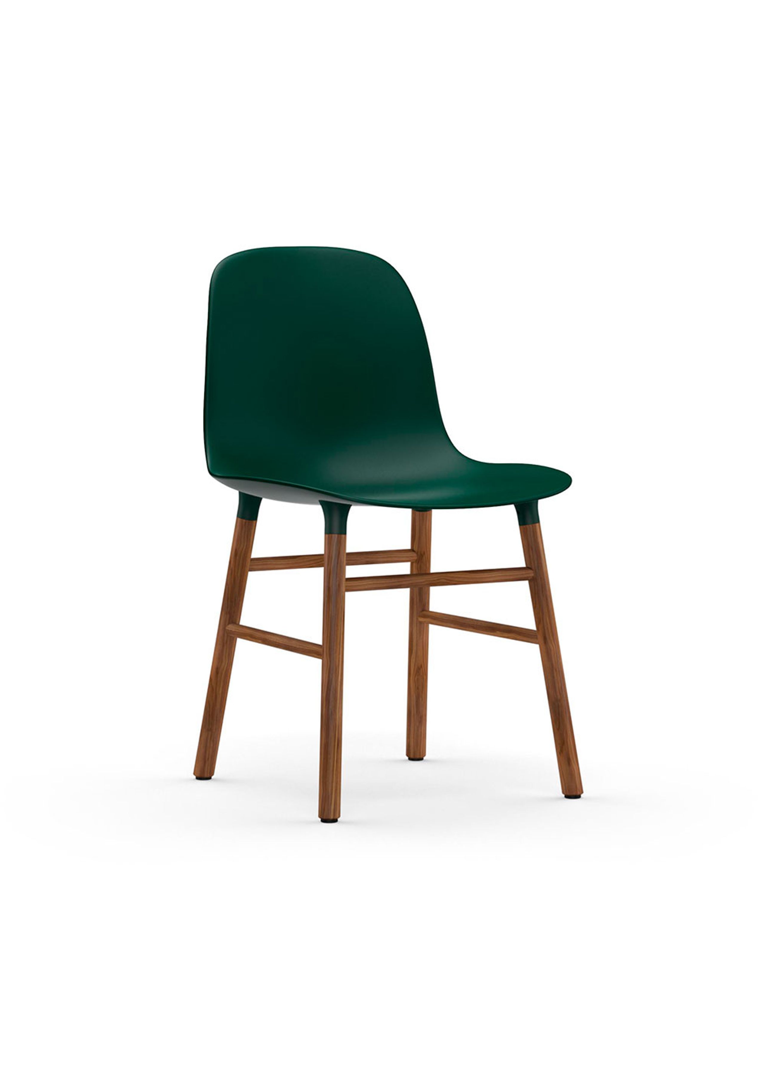 Normann Copenhagen - Sedia da pranzo - Form Chair Wood - Green/Walnut