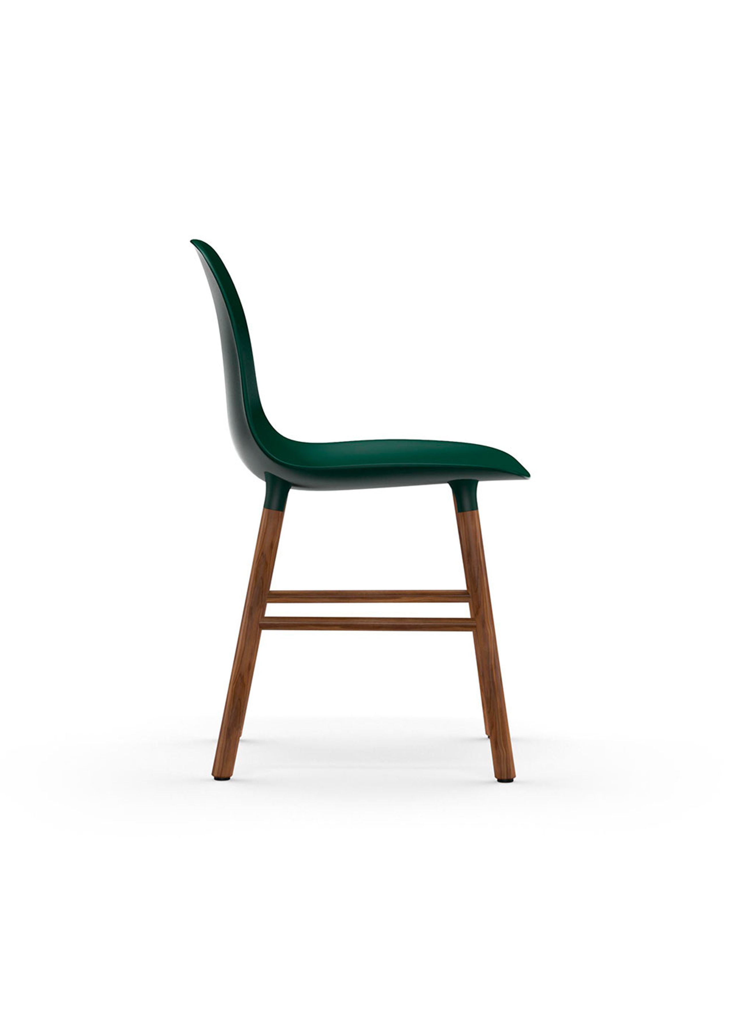 Normann Copenhagen - Sedia da pranzo - Form Chair Wood - Green/Walnut