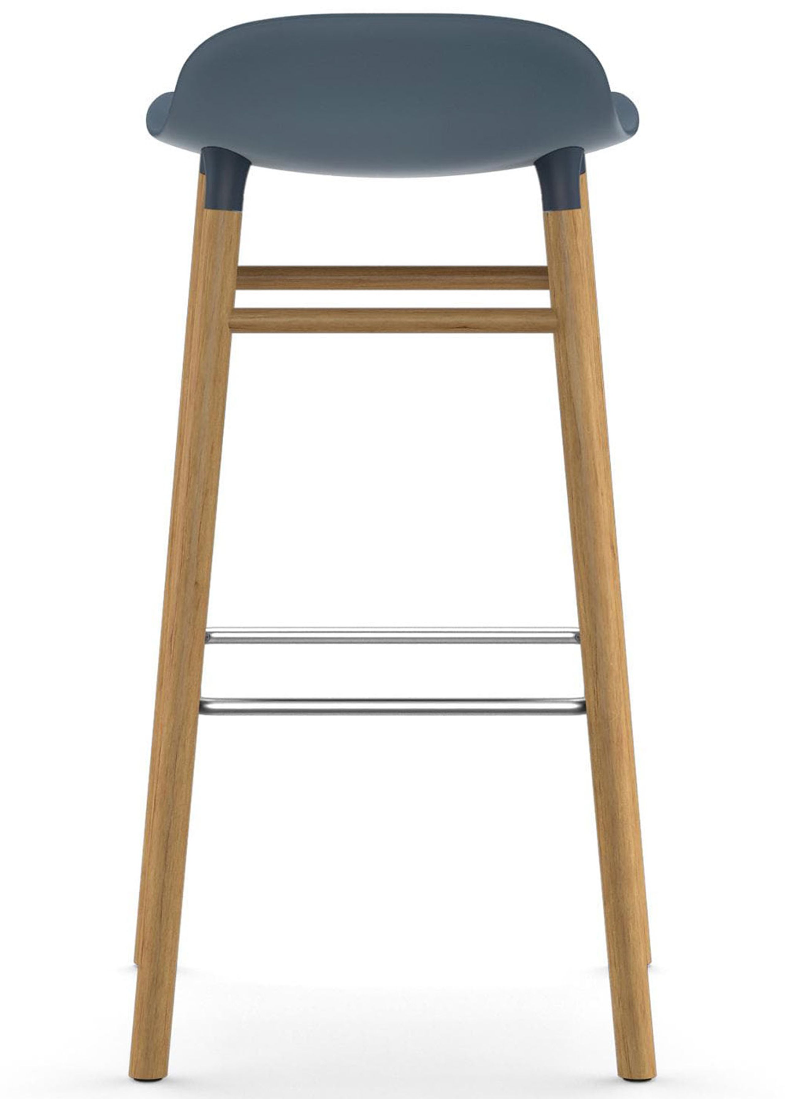 Normann Copenhagen - Chair - Form Barstool - 75 cm - Wood - Blue/Oak