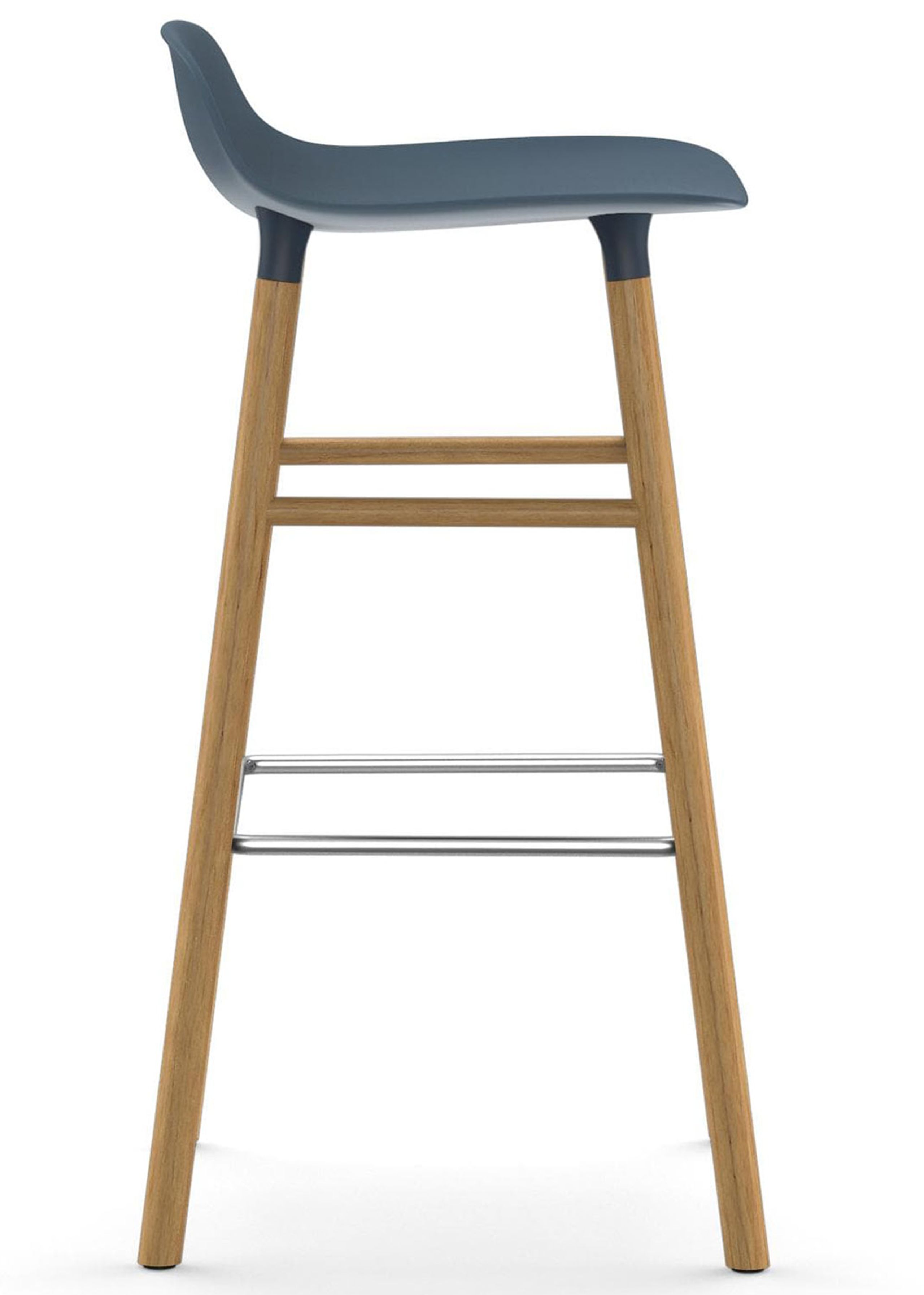 Normann Copenhagen - Chair - Form Barstool - 75 cm - Wood - Blue/Oak